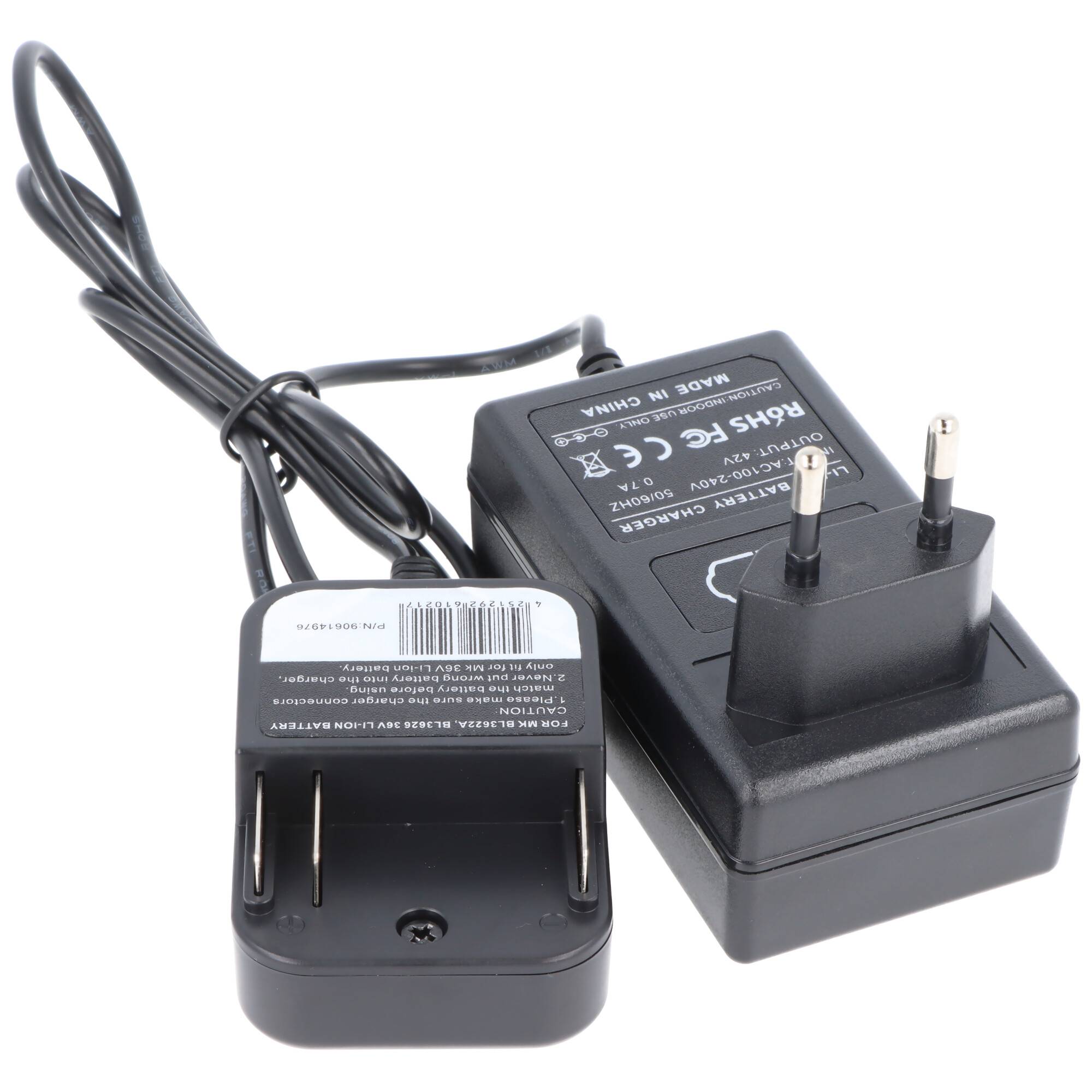 Ladegerät passend für Makita BHR261, 194874-0, BL3626, für 36 Volt Li-Ion Werkzeugakkus