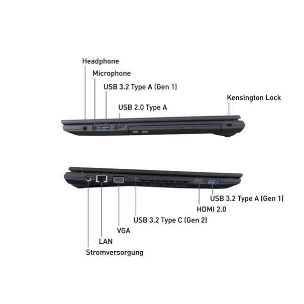 TERRA Notebook Mobile 1716U Intel® Core™ i3-1315U, 8 GB DDR4, 500 GB M.2 SSD NVME