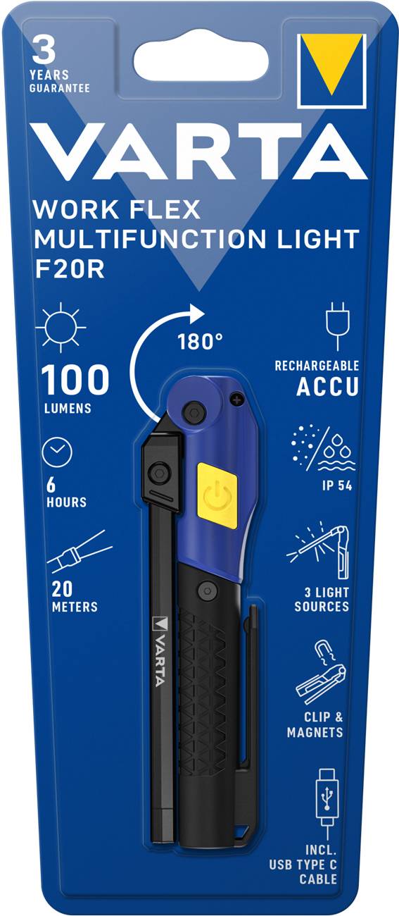 Varta Taschenlampe Work Flex Multif. Light F20R int. Akku Multimedia-Technik Taschenlampen