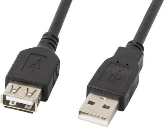 LANBERG USB-A Verlängerungskabel M/F 2.0 5,0m schwarz Multimedia-Technik USB-Kabel