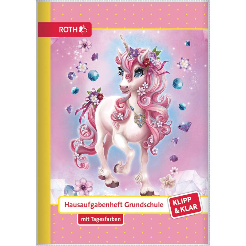 ROTH Hausaufgabenheft Klipp & Klar "Einhorn Beauty"