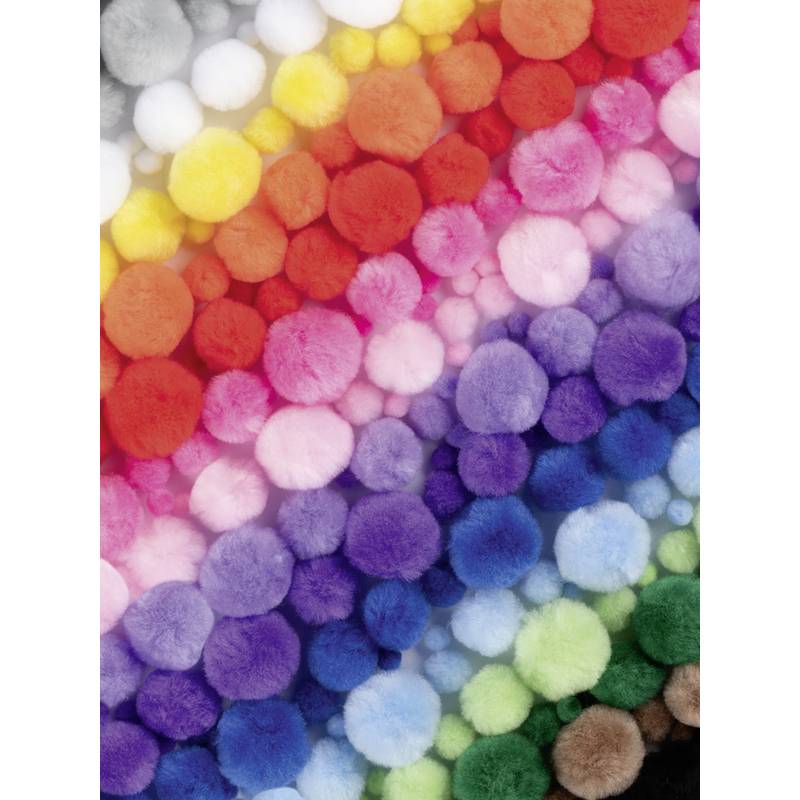 folia Pompons-Mix Bunt Jumbobox, 200 g, sortiert