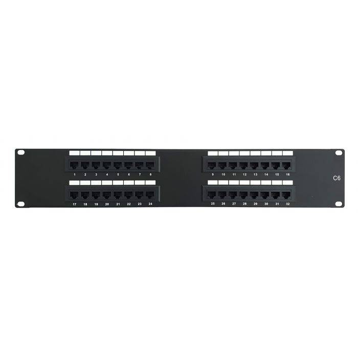 Danicom - Patchpanel 19" CAT6 UTP - 32 ports - 2U
