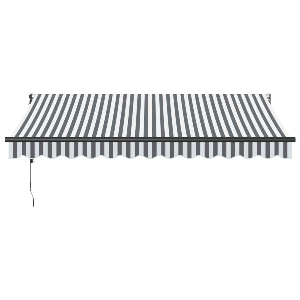vidaXL Markise Einziehbar Anthrazit & Weiß 3,5x2,5 m Stoff & Aluminium