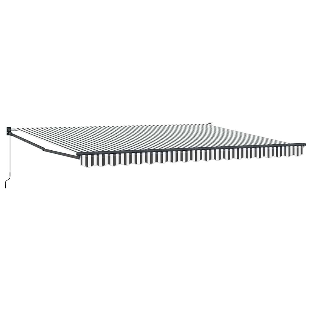 vidaXL Markise Einziehbar Anthrazit und Weiß 4,5x3 m Stoff & Aluminium