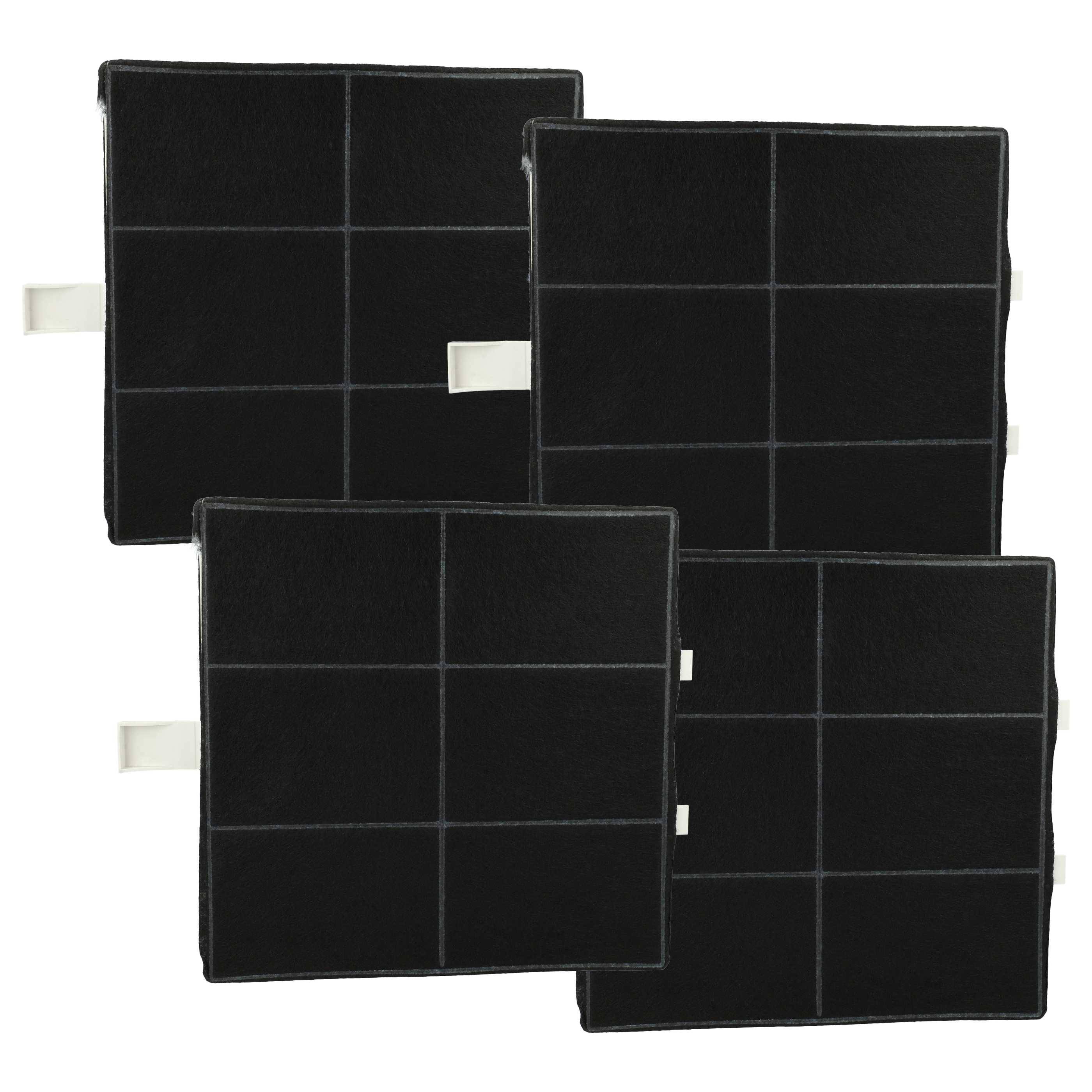 vhbw 4x Aktivkohlefilter kompatibel mit Siemens LC657BC20, LC57850, LC57950, LC58950GB, LC5Z950 Dunstabzugshaube - 22,2 x 22,2 x 2,4 cm