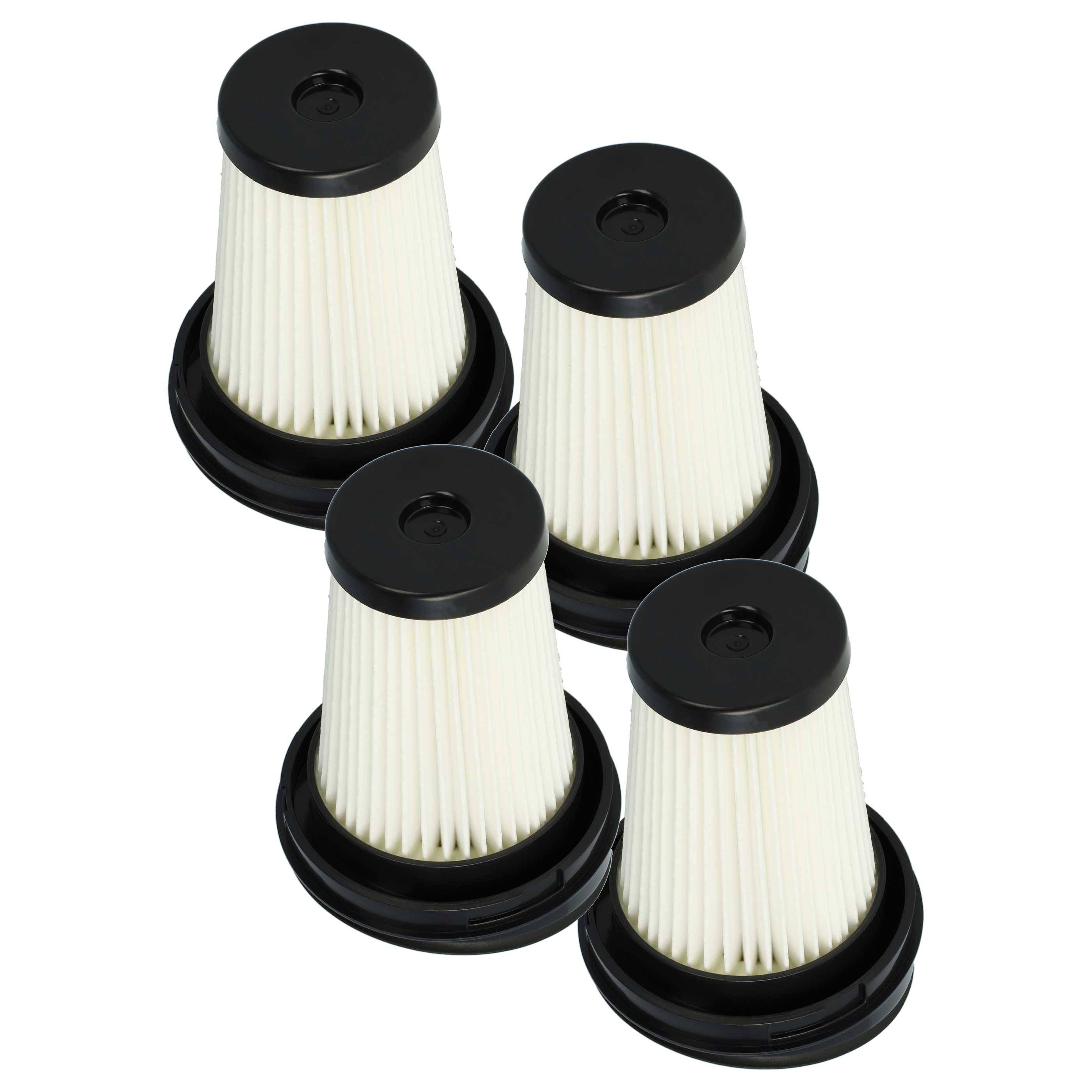 vhbw 4x Flachfaltenfilter kompatibel mit Grundig GMS2550, Invictus One 1 Handstaubsauger, Staubsauger - Filterelement