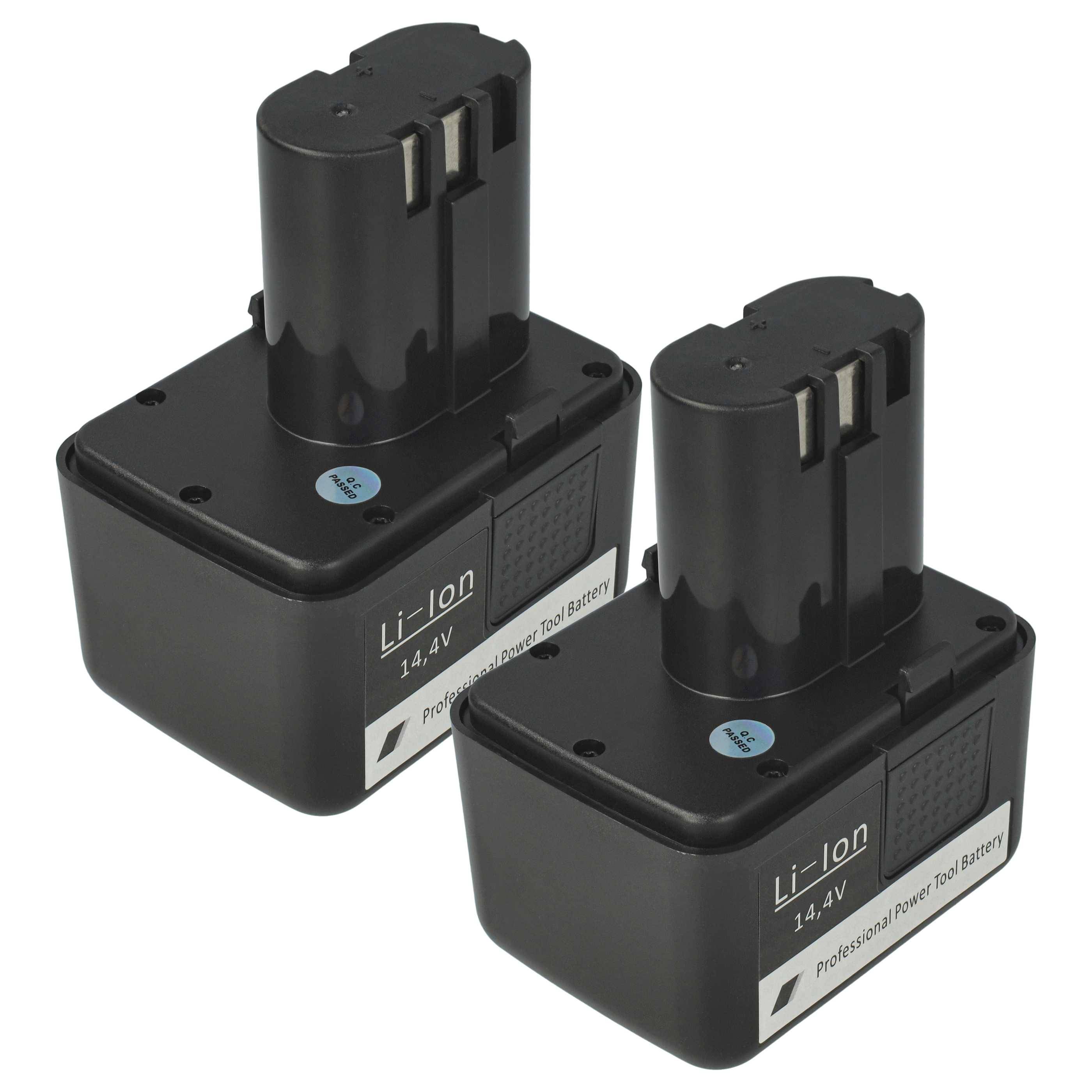 vhbw 2x Akku kompatibel mit Gesipa Powerbird Werkzeug, Blindniet-Setzgerät (2000 mAh, Li-Ion, 14,4 V)