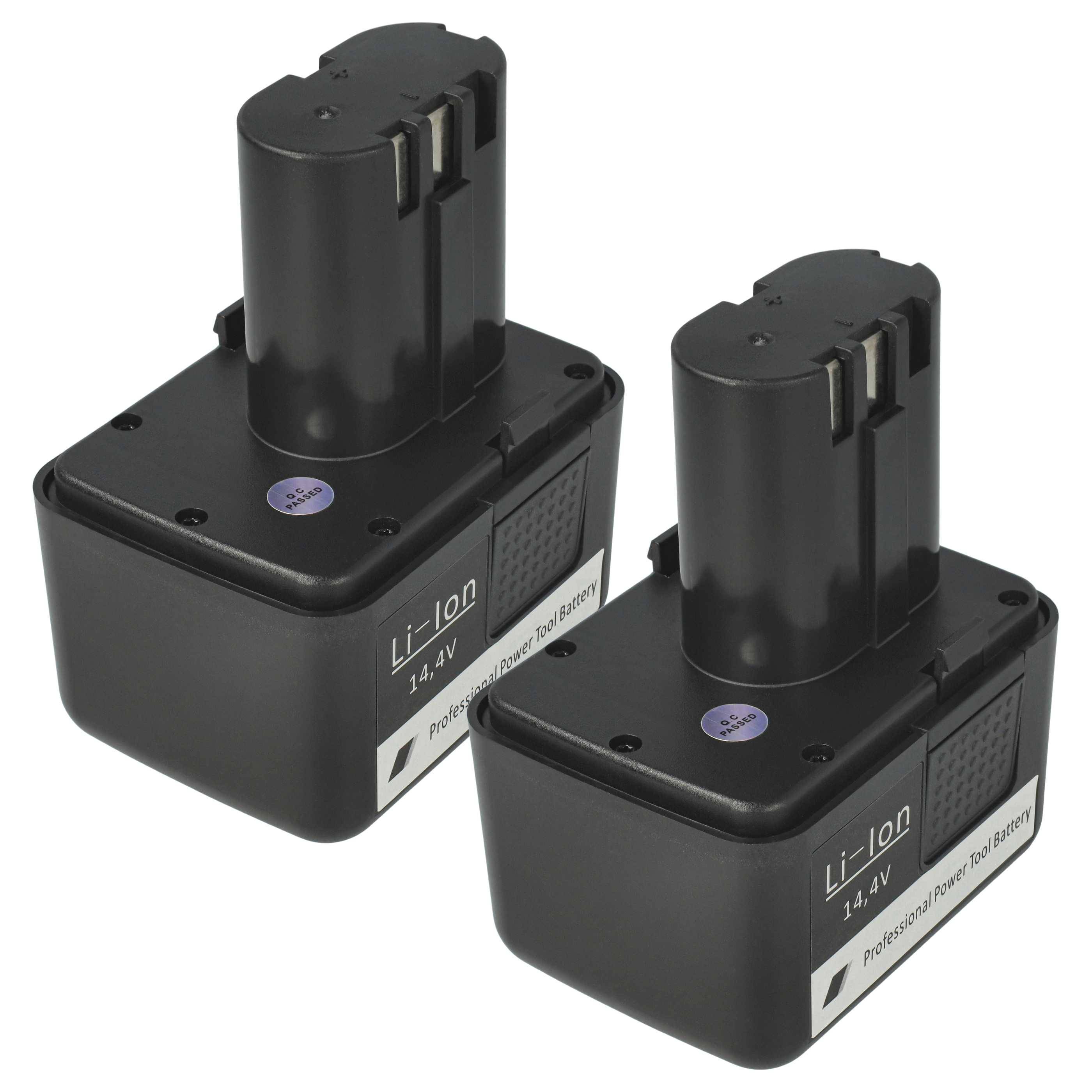 vhbw 2x Akku Ersatz für Würth 070091526, 070091513 für Werkzeug, Blindniet-Setzgerät (1500 mAh, Li-Ion, 14,4 V)