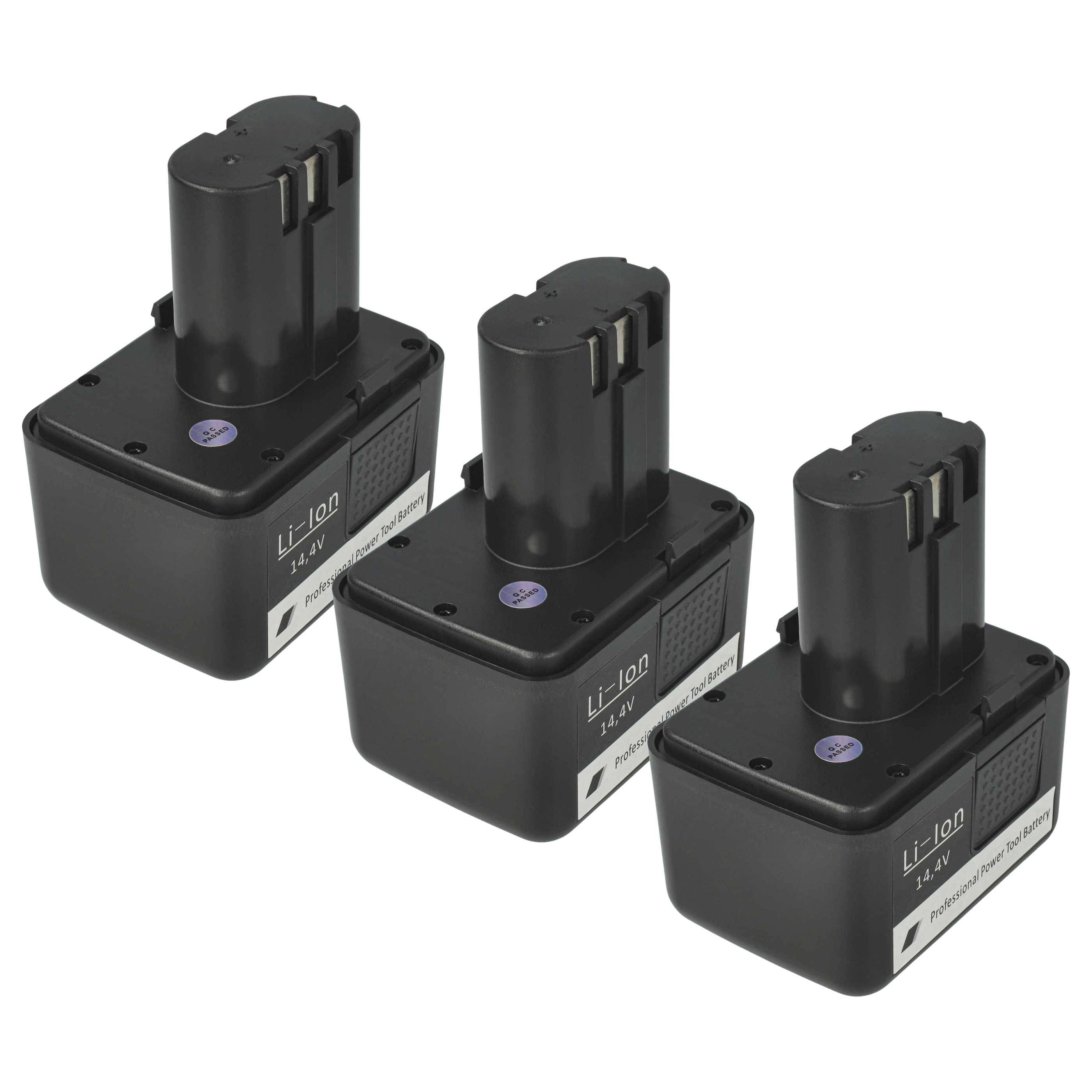vhbw 3x Akku kompatibel mit Gesipa Accubird, Firebird Werkzeug, Blindniet-Setzgerät (1500 mAh, Li-Ion, 14,4 V)