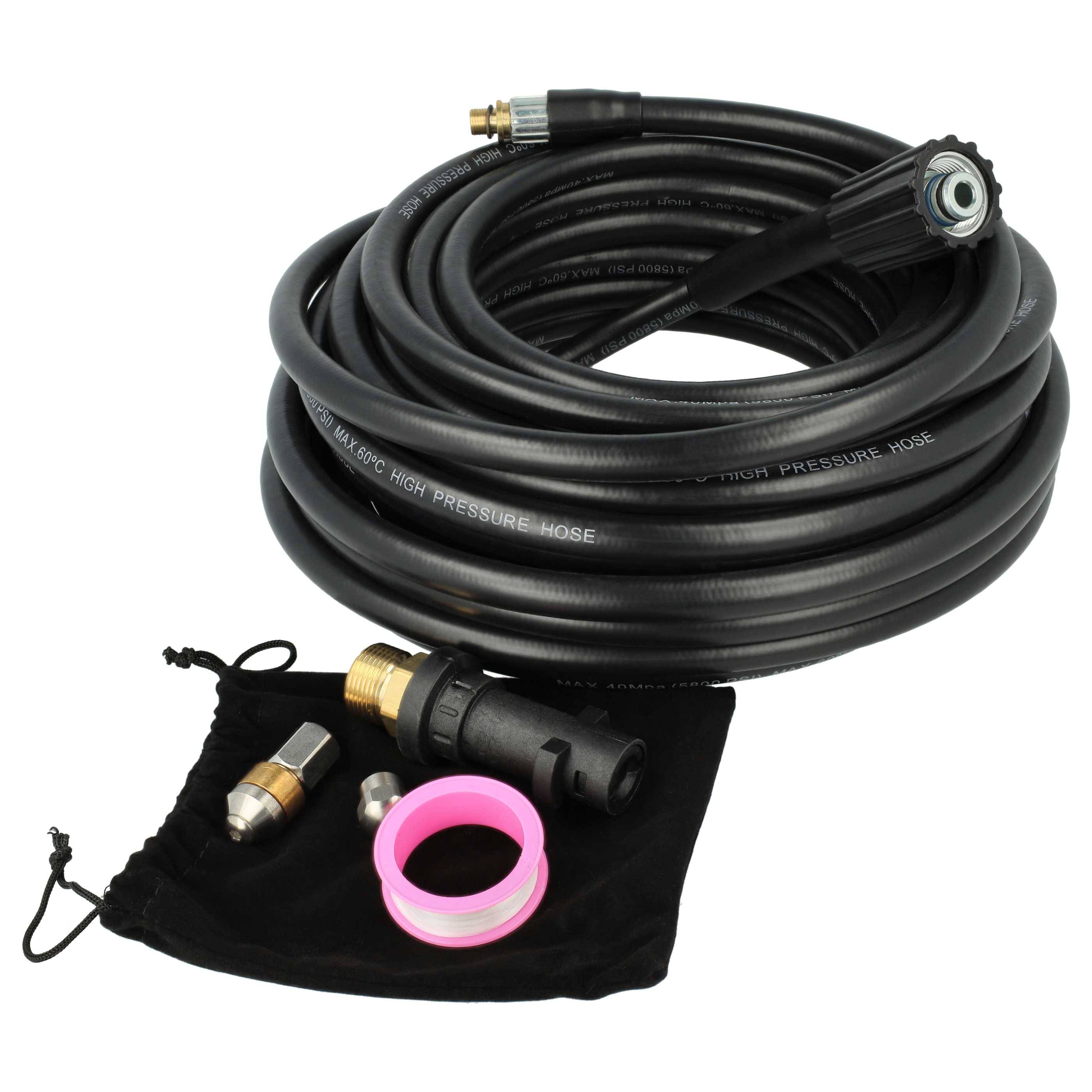 vhbw 15m Hochdruckschlauch kompatibel mit Kärcher K 4.98 MD T 300, 4.91 MD T 200, 4.99 M plus, 4.990 MD Plus Hochdruckreiniger