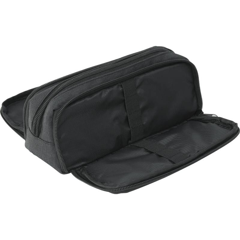 EBERHARD FABER Schlamper-Etui, 3 Fächer, anthrazit/schwarz