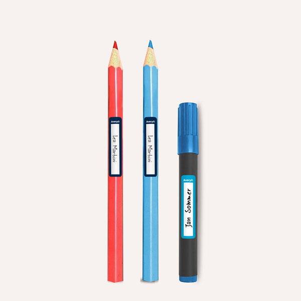 Stiftaufkleber Papier 50x10mm 2 Bogen Motiv blau grün