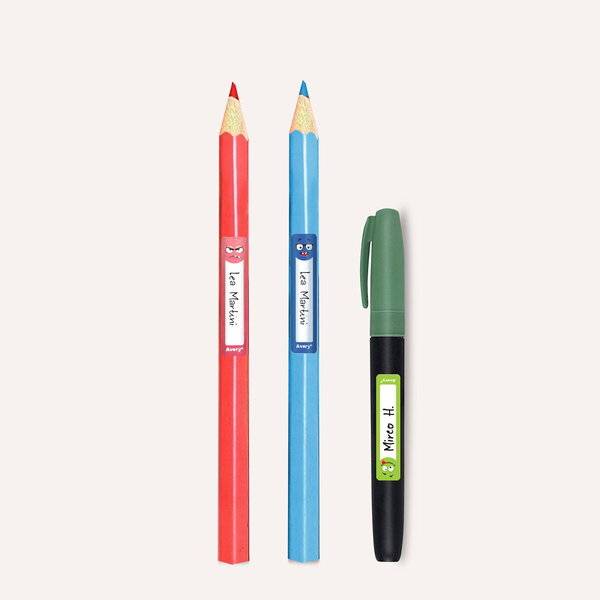 Stiftaufkleber Papier 50x10mm 2 Bogen Motiv Gesichter