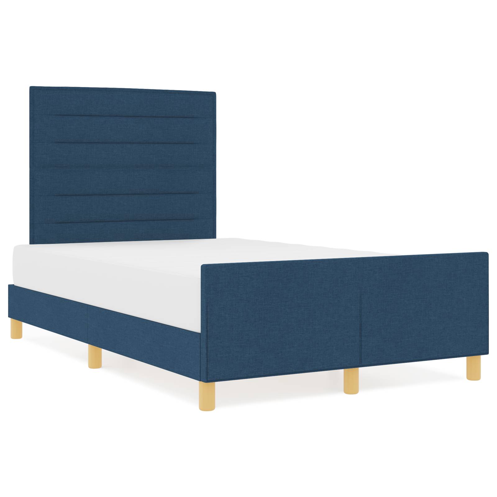 vidaXL Bettgestell Blau 120x200 cm Stoff