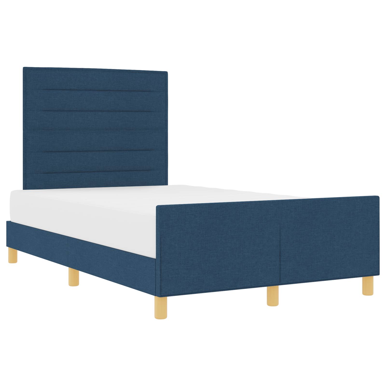 vidaXL Bettgestell Blau 120x200 cm Stoff