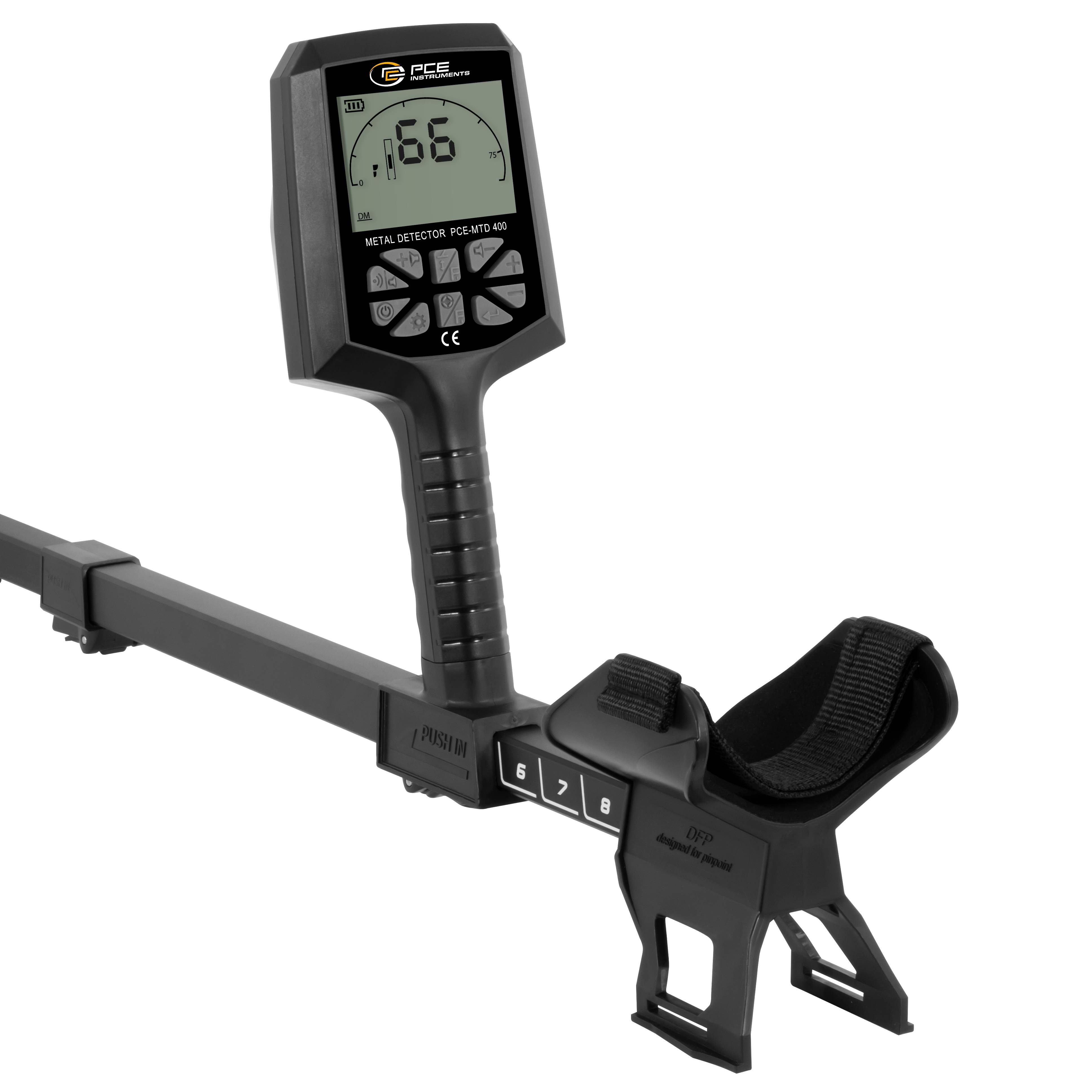 PCE Instruments Metalldetektor PCE-MTD 400 Suchtiefe (max.) 500 cm| Sondendurchmesser 32,7 cm |All-Metall Modus |IP68