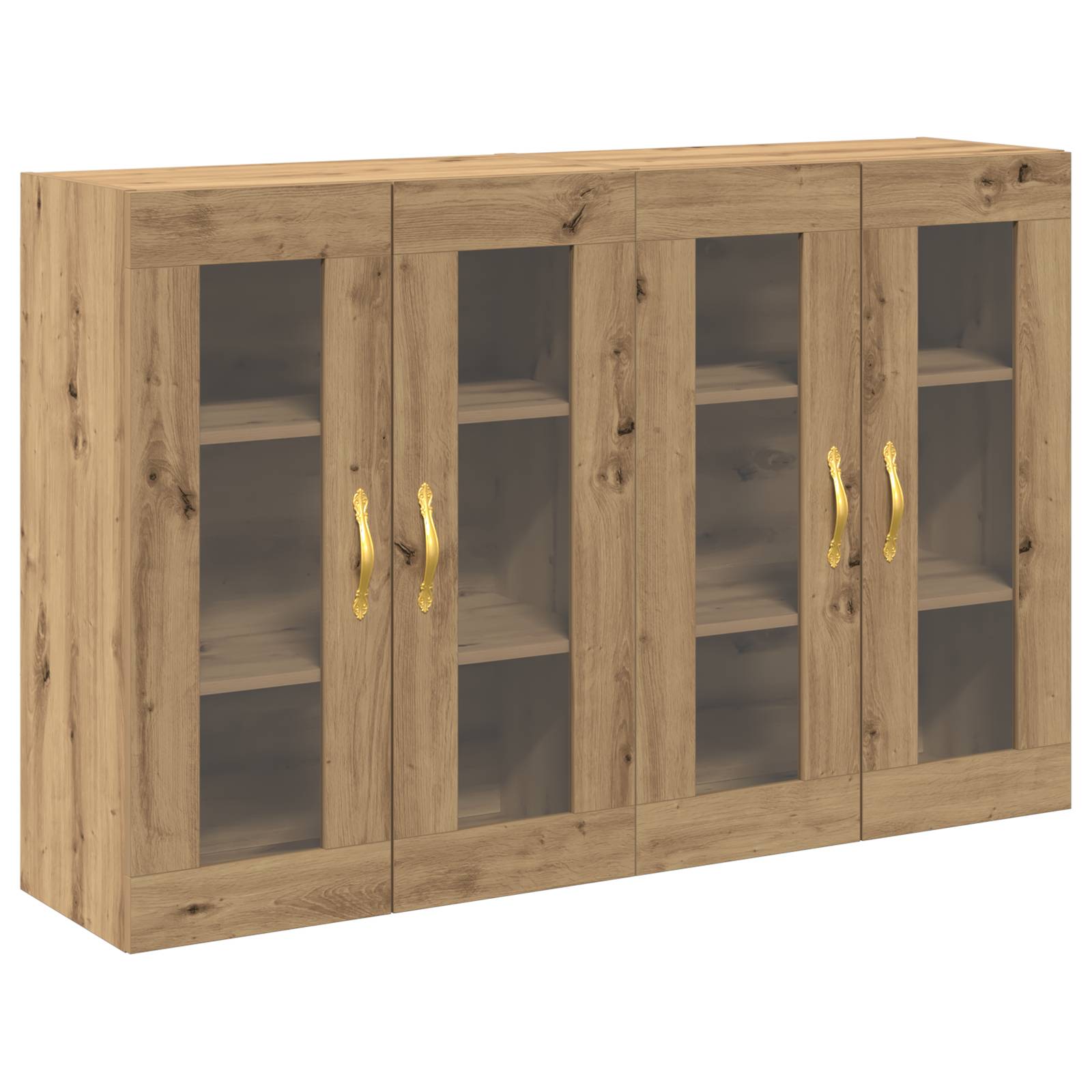 vidaXL Wandschränke 2 Stk. Artisan Eiche 69,5x34x90 cm Holzwerkstoff