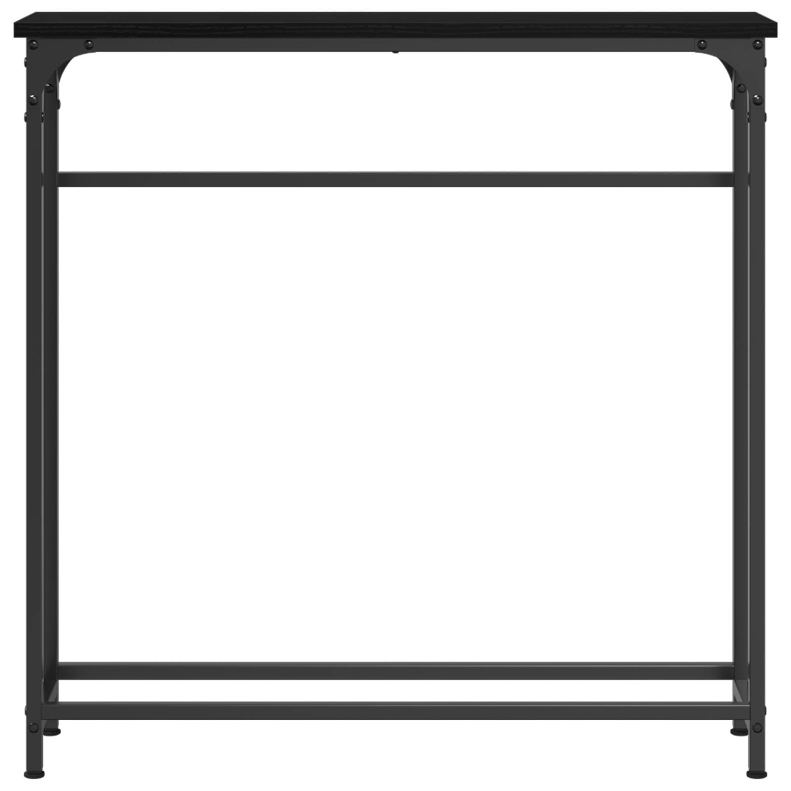 vidaXL Konsolentisch Schwarz Eiche 75x19,5x75 cm Holzwerkstoff