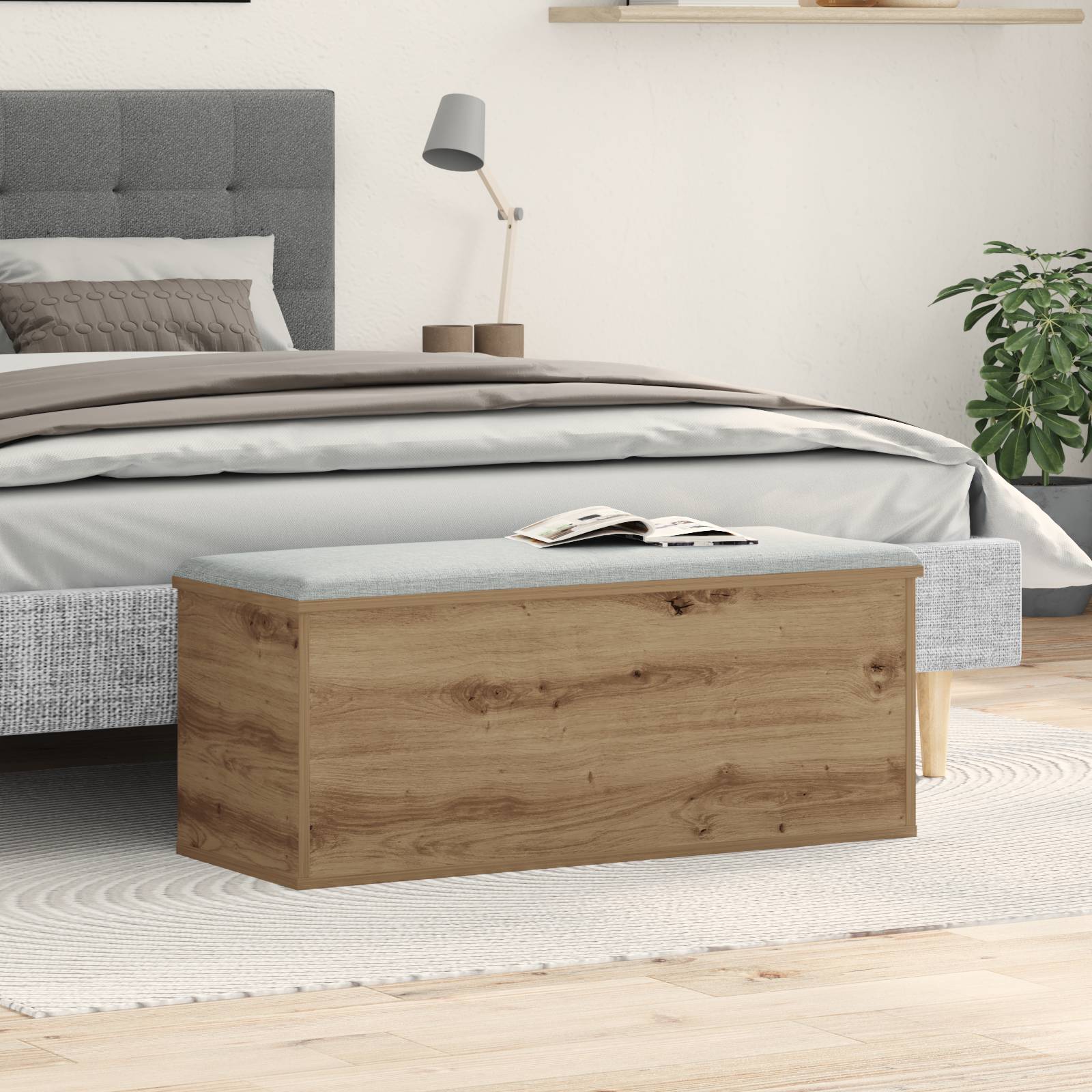 vidaXL Aufbewahrungskiste Artisan Eiche 90x35x35 cm Holzwerkstoff