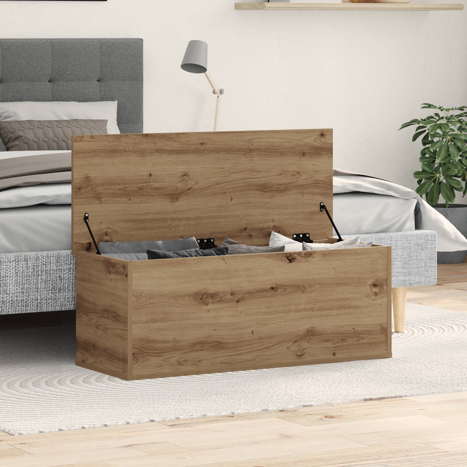 vidaXL Aufbewahrungskiste Artisan Eiche 90x35x35 cm Holzwerkstoff