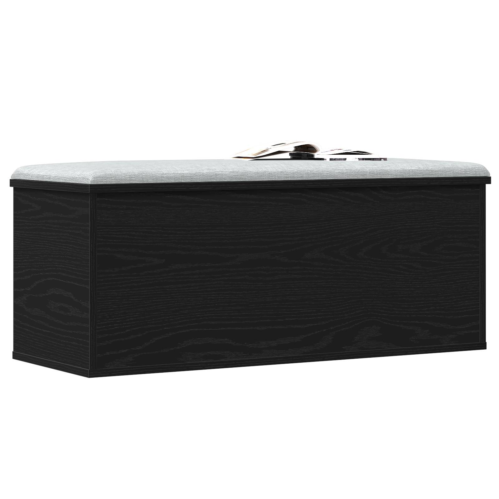 vidaXL Aufbewahrungsbox Schwarz Eiche 90x35x35 cm Holzwerkstoff