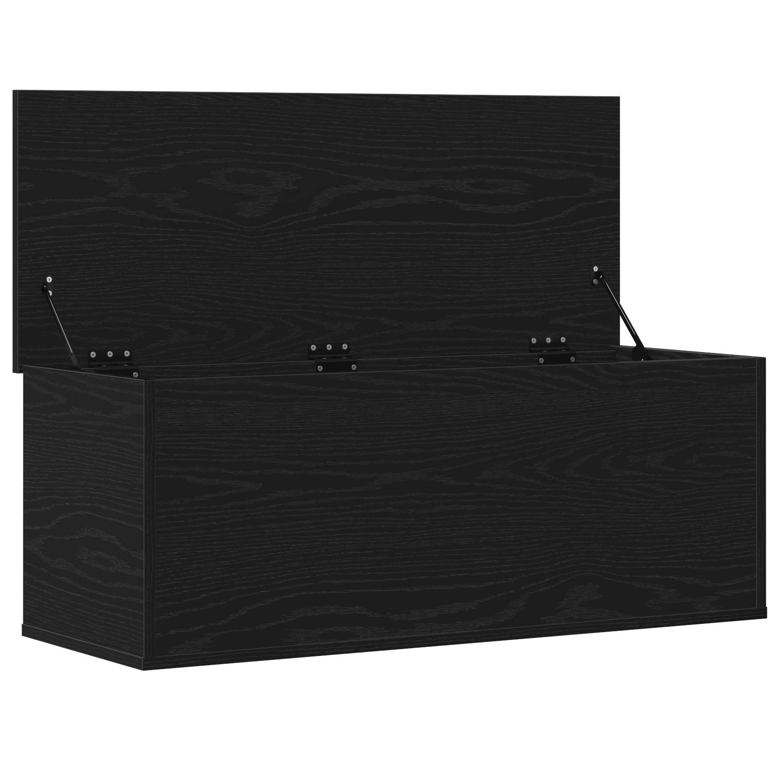 vidaXL Aufbewahrungsbox Schwarz Eiche 90x35x35 cm Holzwerkstoff
