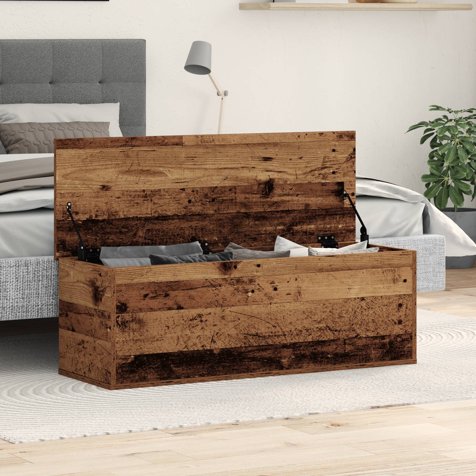 vidaXL Aufbewahrungsbox aus altem Holz 102x35x35 cm aus Qualitäts-Holz