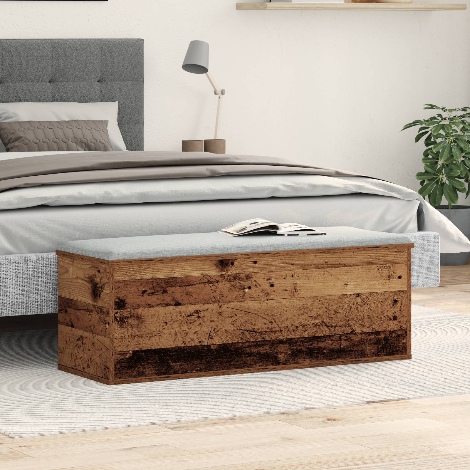 vidaXL Aufbewahrungsbox aus altem Holz 102x35x35 cm aus Qualitäts-Holz