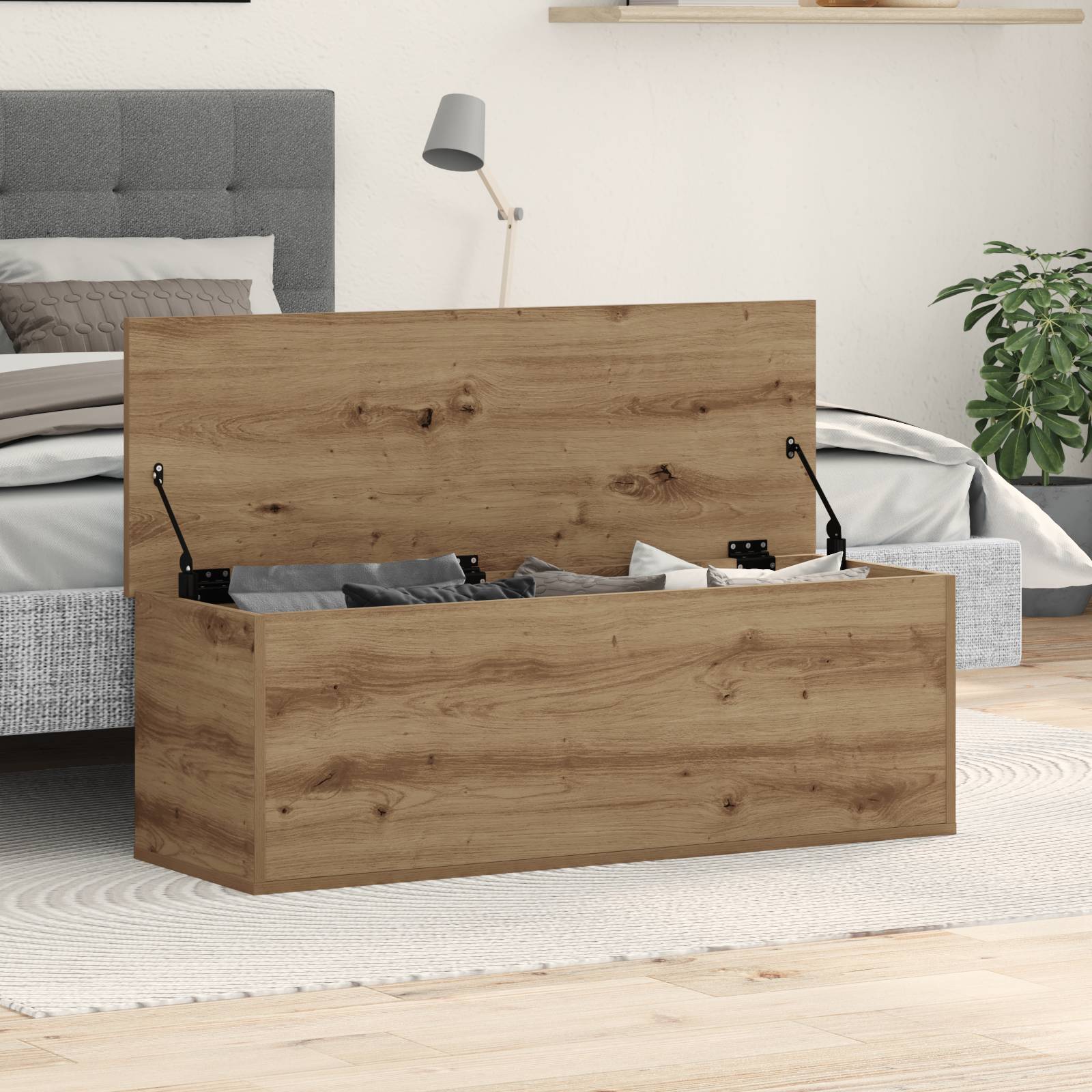 vidaXL Aufbewahrungsbox Artisan Eiche 102x35x35 cm aus Holzwerkstoff