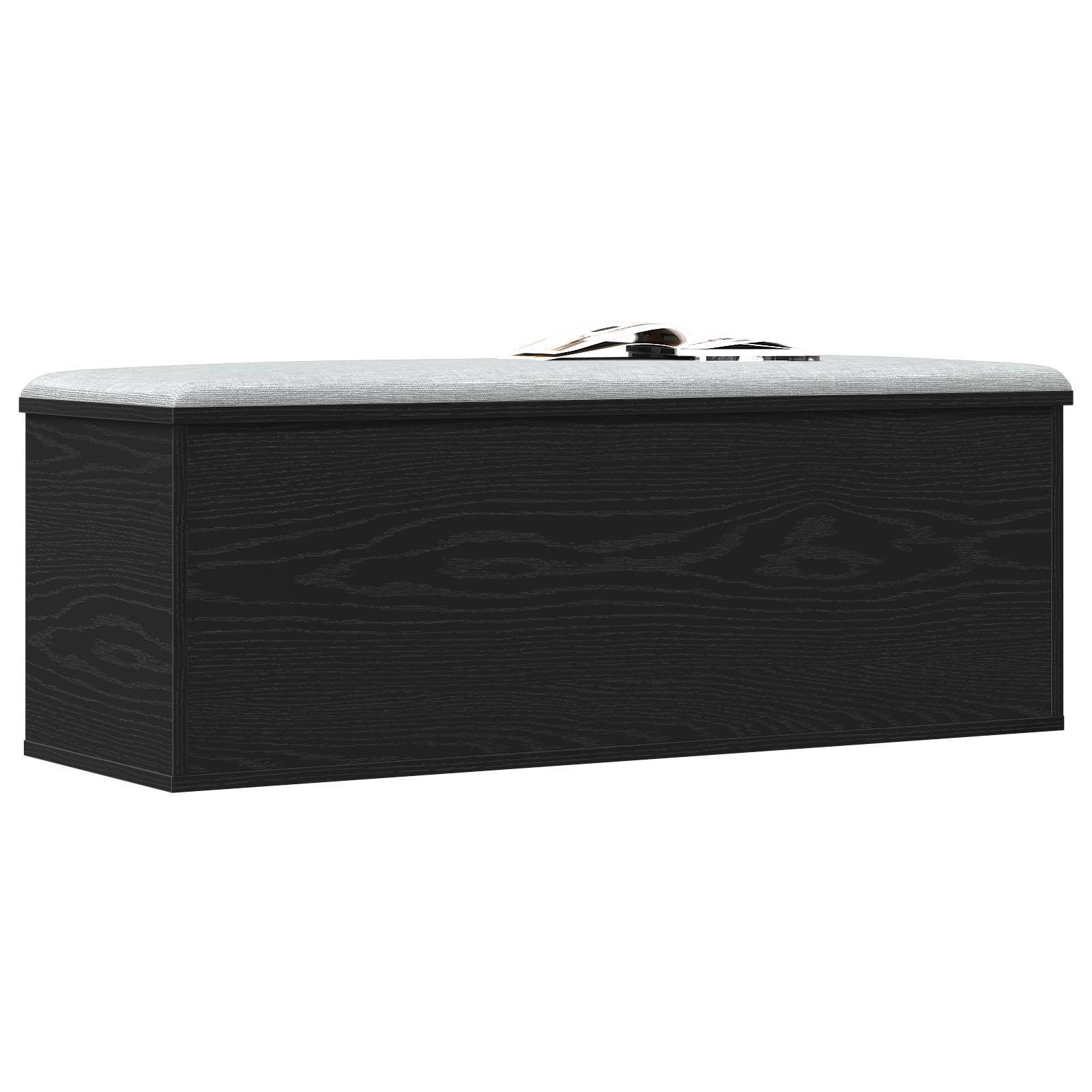vidaXL Aufbewahrungsbox schwarz Eiche 102x35x35 cm Holzwerkstoff