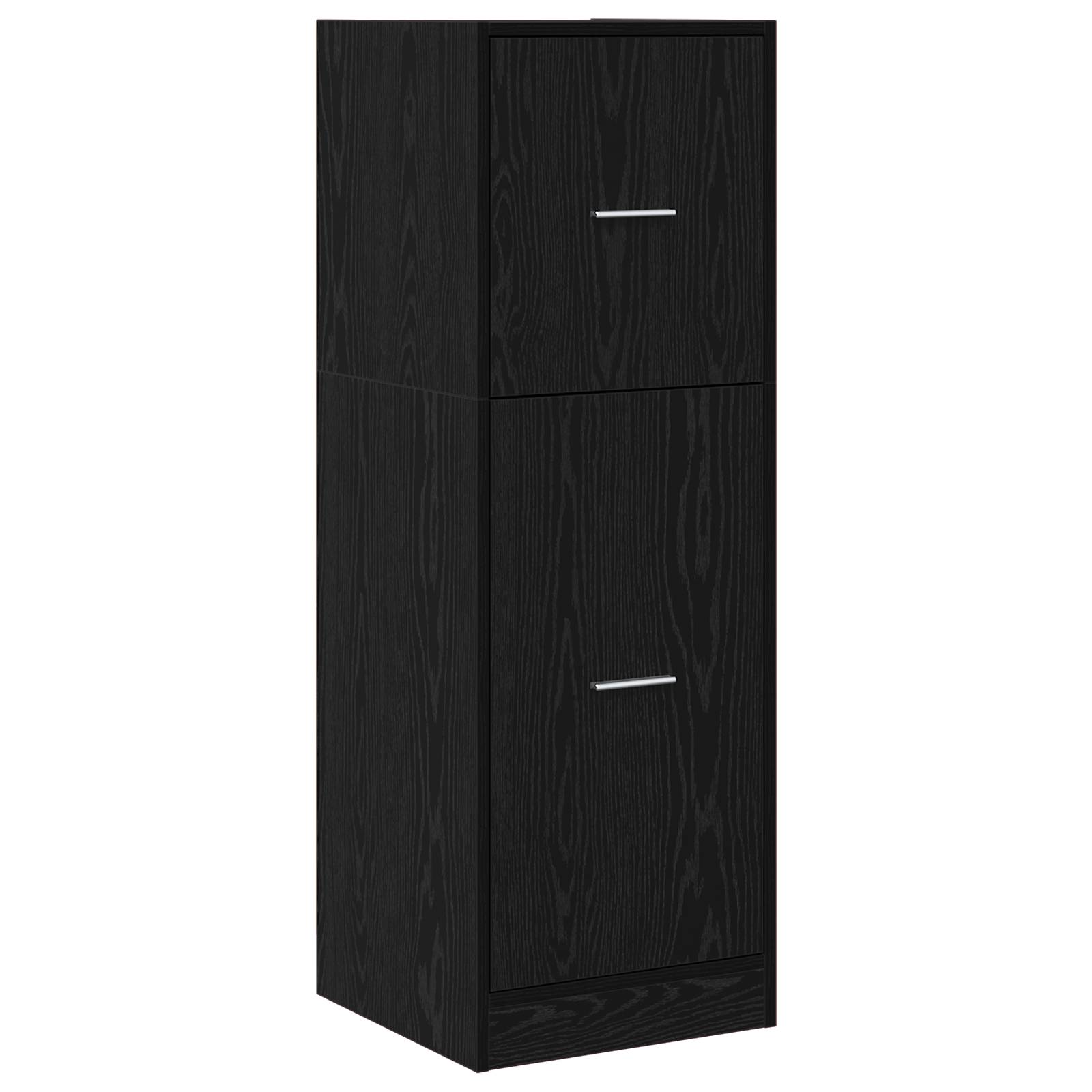 vidaXL Apothekerschrank Schwarz Eiche 40x41x118 cm Holzwerkstoff