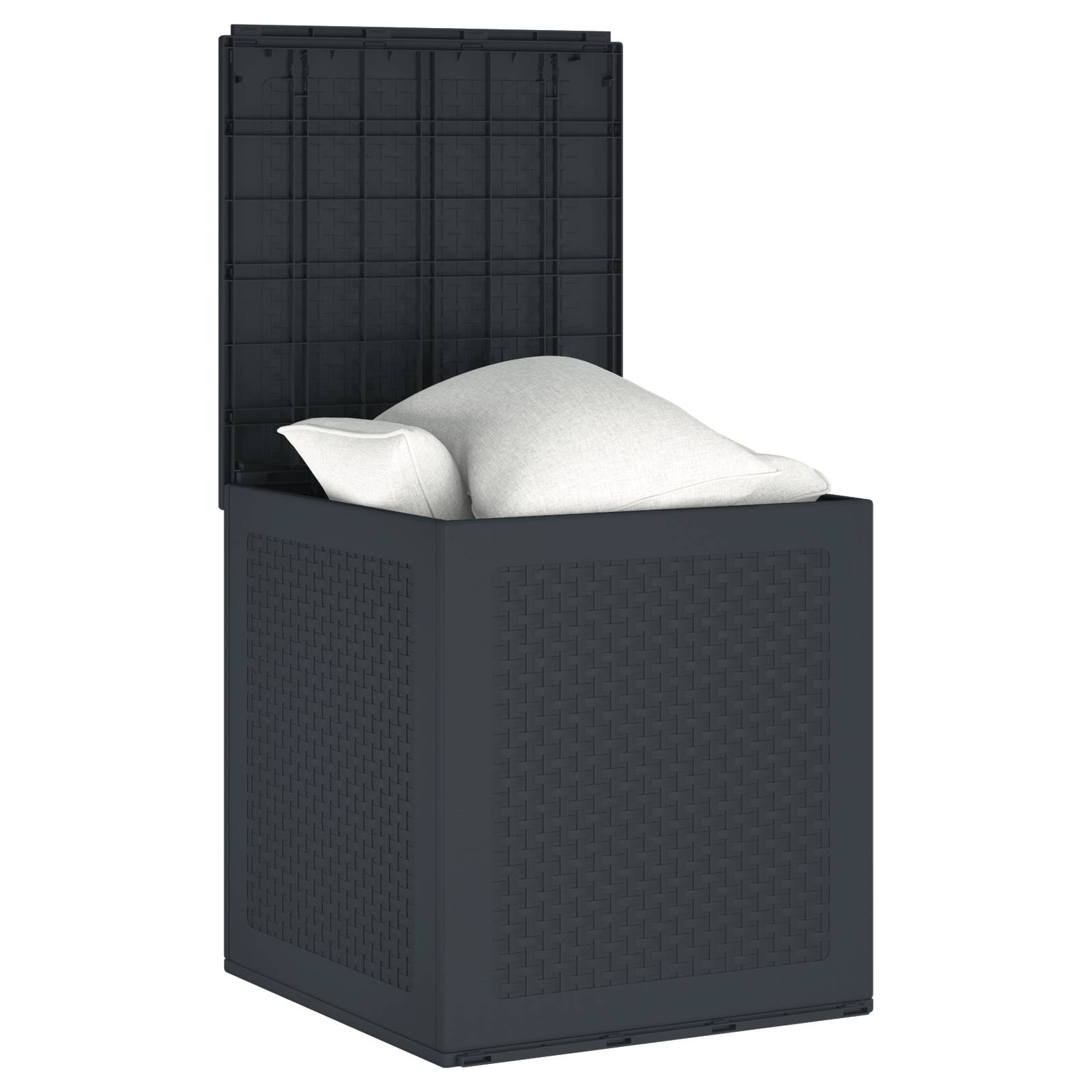vidaXL Gartentruhe Anthrazit 55x53x57 cm PP