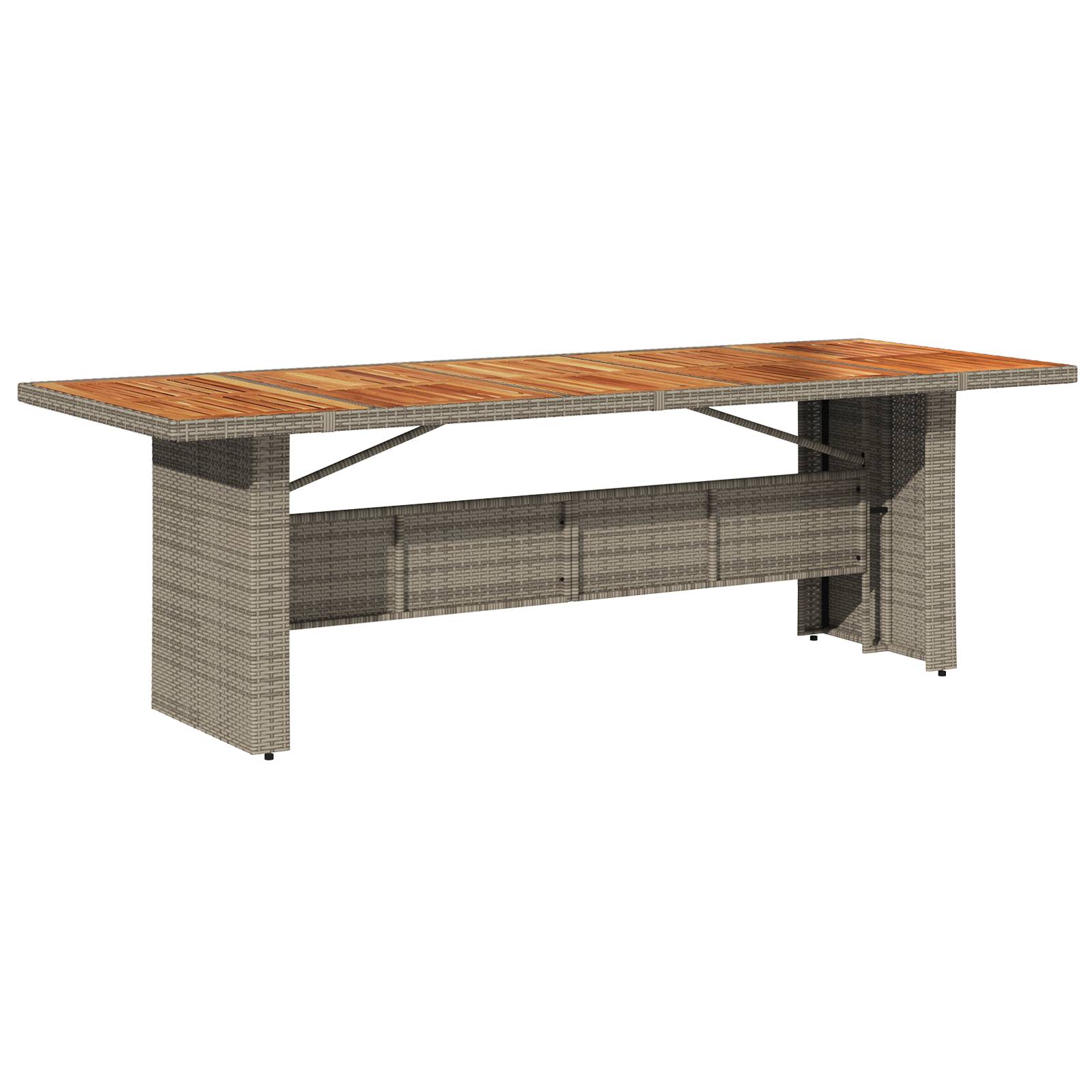 vidaXL 9-tlg. Garten-Essgruppe Grau Poly Rattan