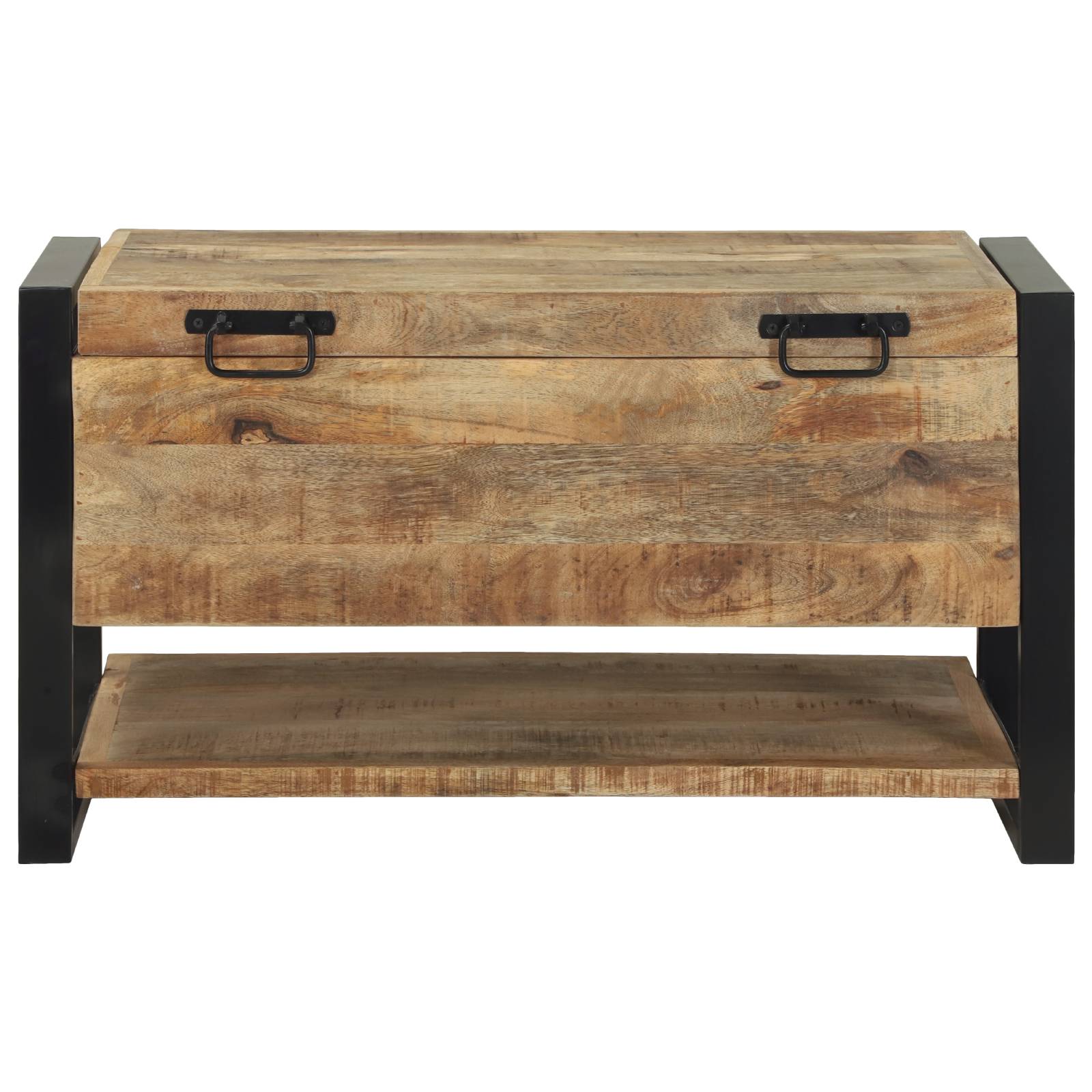 vidaXL Aufbewahrungsbox 80x35x45 cm Raues Mangoholz