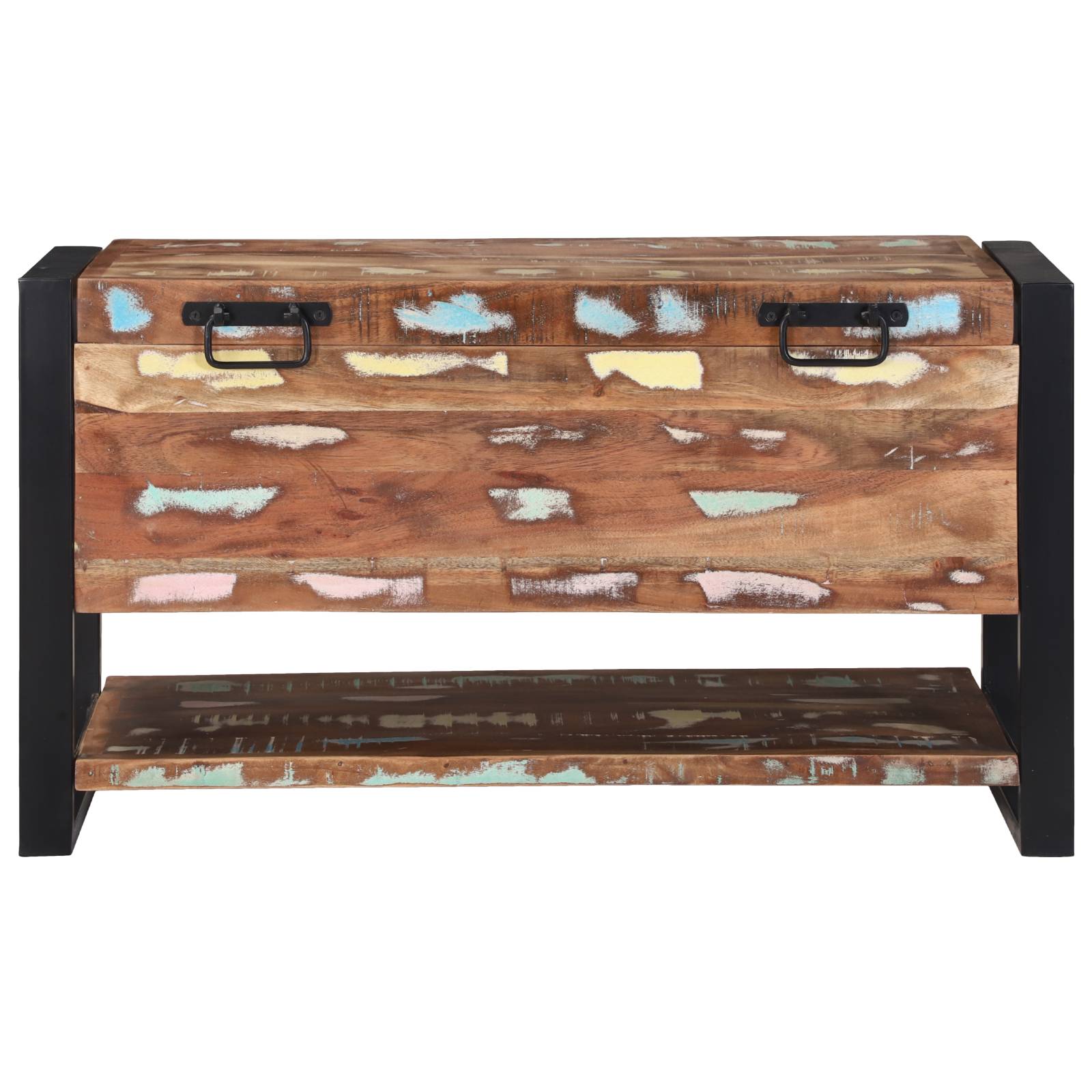 vidaXL Aufbewahrungsbox Mehrfarbig 80x35x45 cm Altholz Massiv