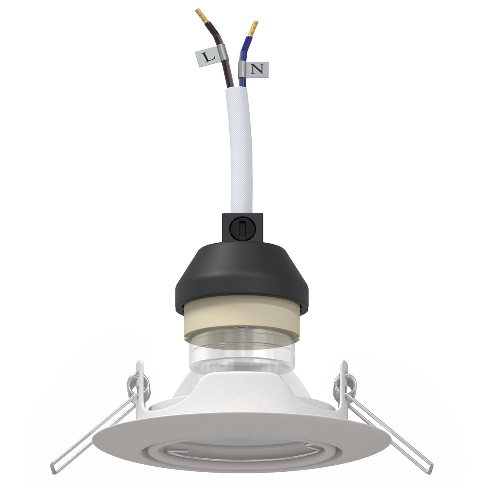 vidaXL Einbaustrahler 12 Stk. Rund GU10 Weiß Ø90 mm Stahl