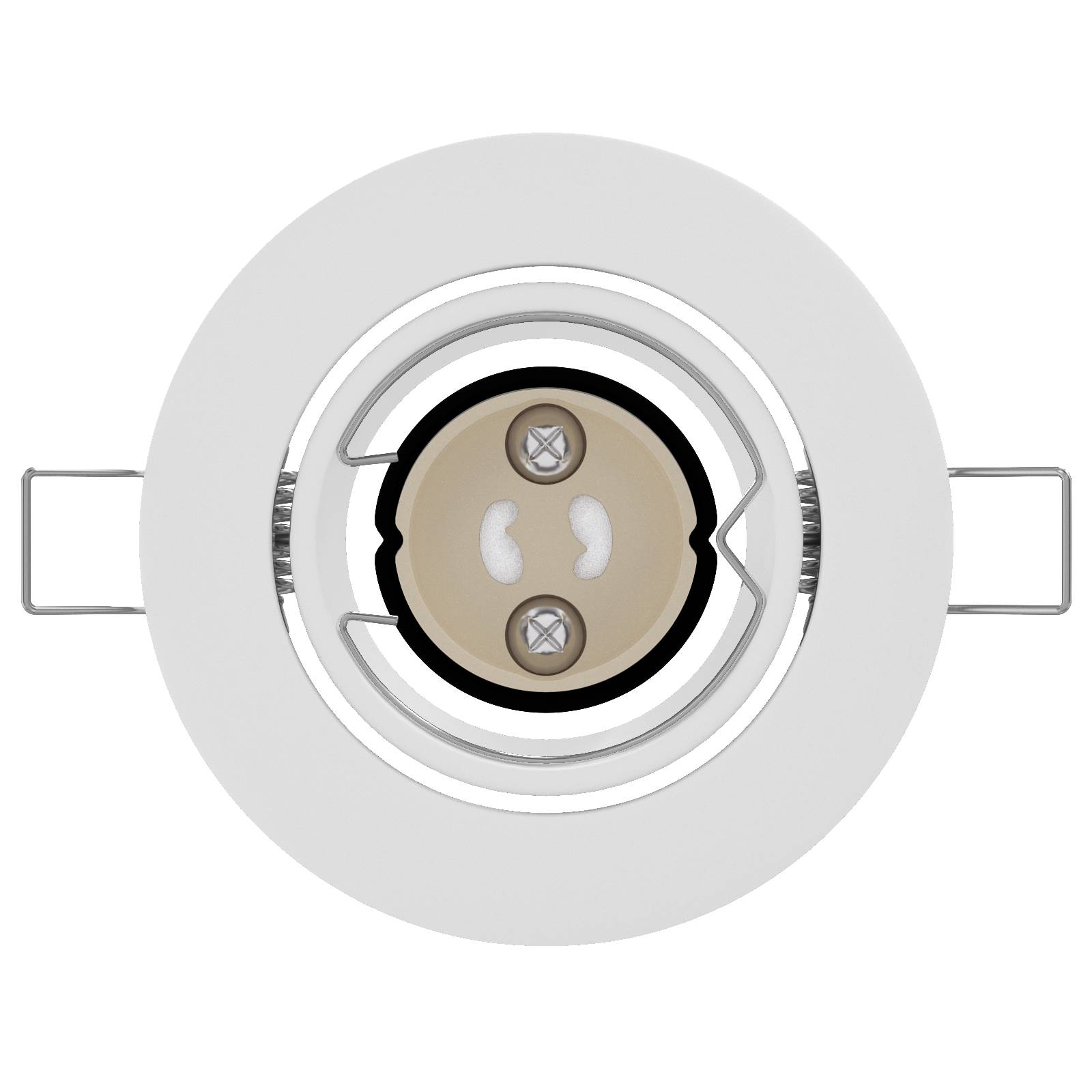 vidaXL Einbaustrahler 12 Stk. Rund GU10 Weiß Ø90 mm Stahl