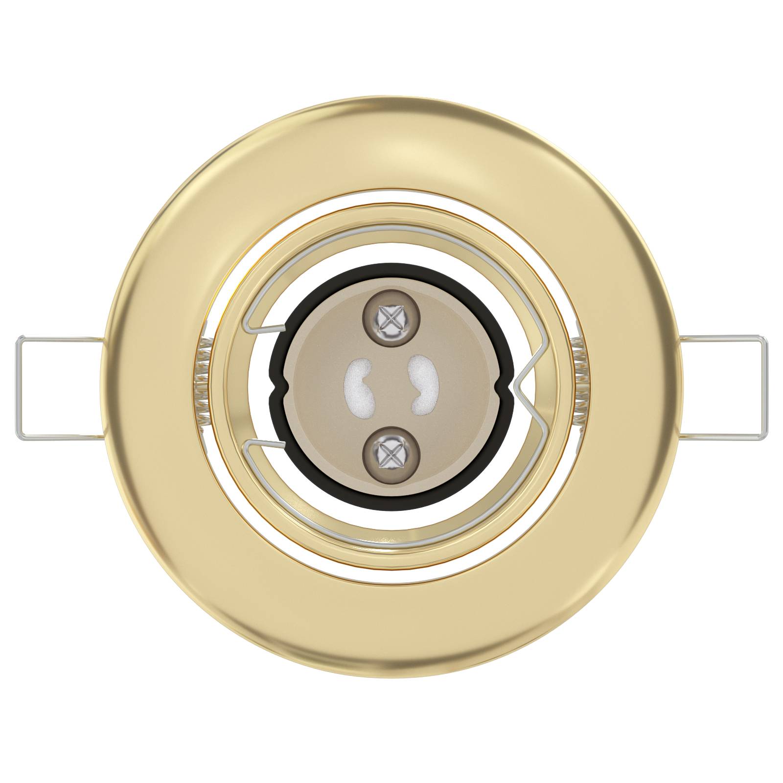 vidaXL Einbaustrahler 6 Stk. Rund GU10 Golden Ø90 mm Stahl