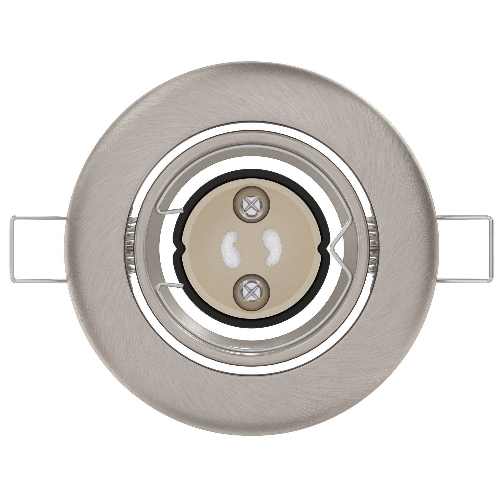 vidaXL Einbaustrahler 12 Stk. Rund GU10 Silbern Ø90 mm Stahl