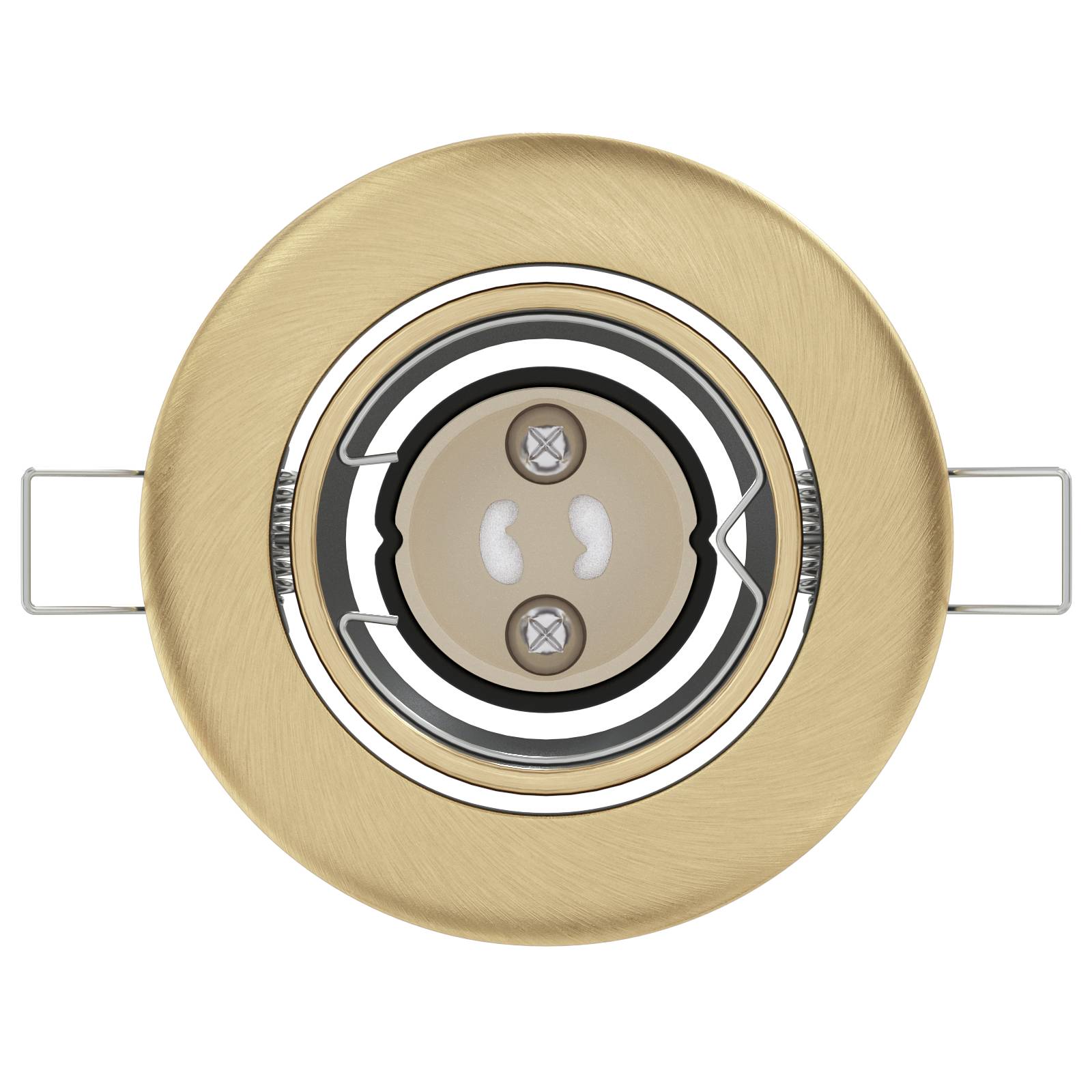 vidaXL Einbaustrahler 24 Stk. Rund GU10 Messing Ø90 mm Stahl