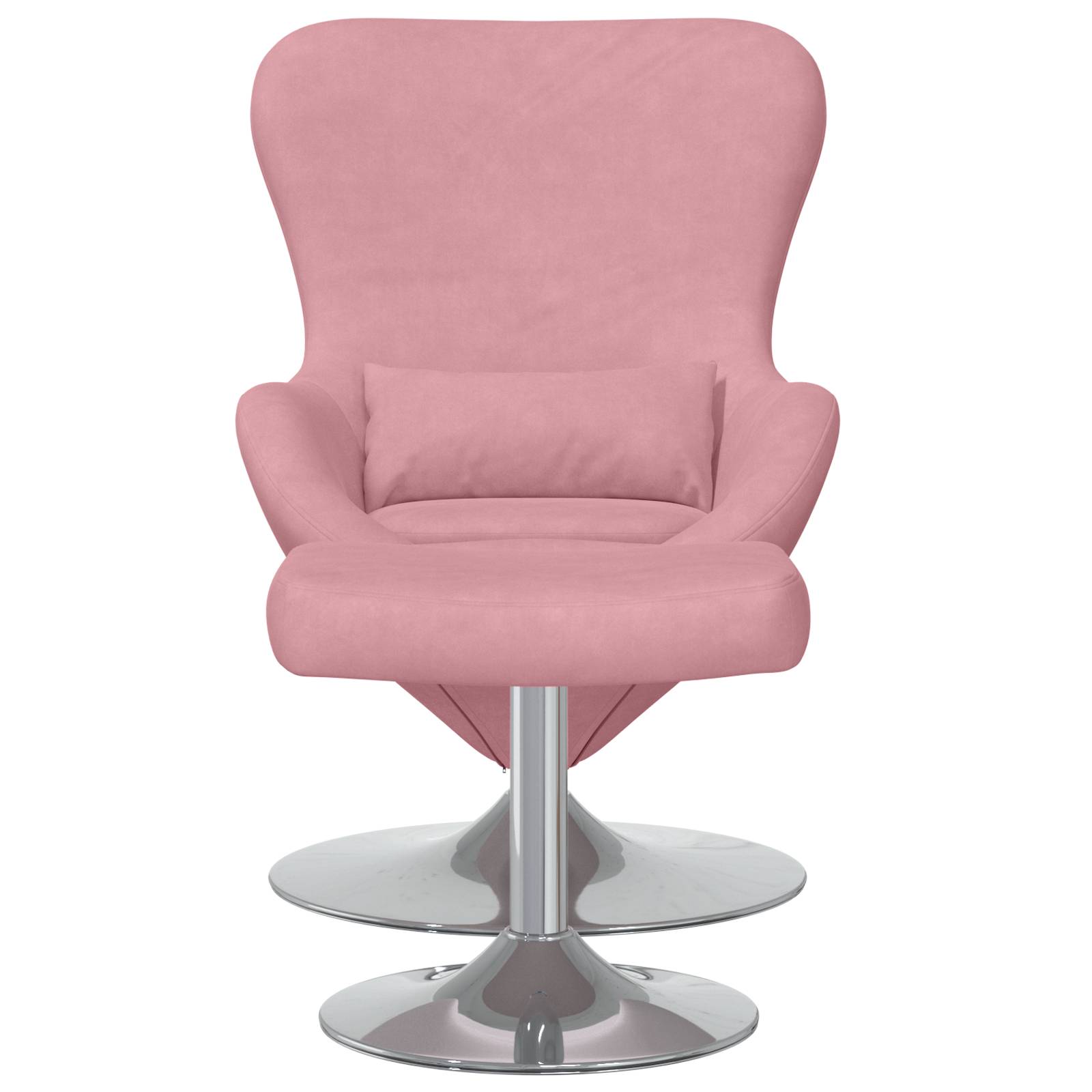 vidaXL Ei-Stuhl mit Fußhocker Rosa Samt