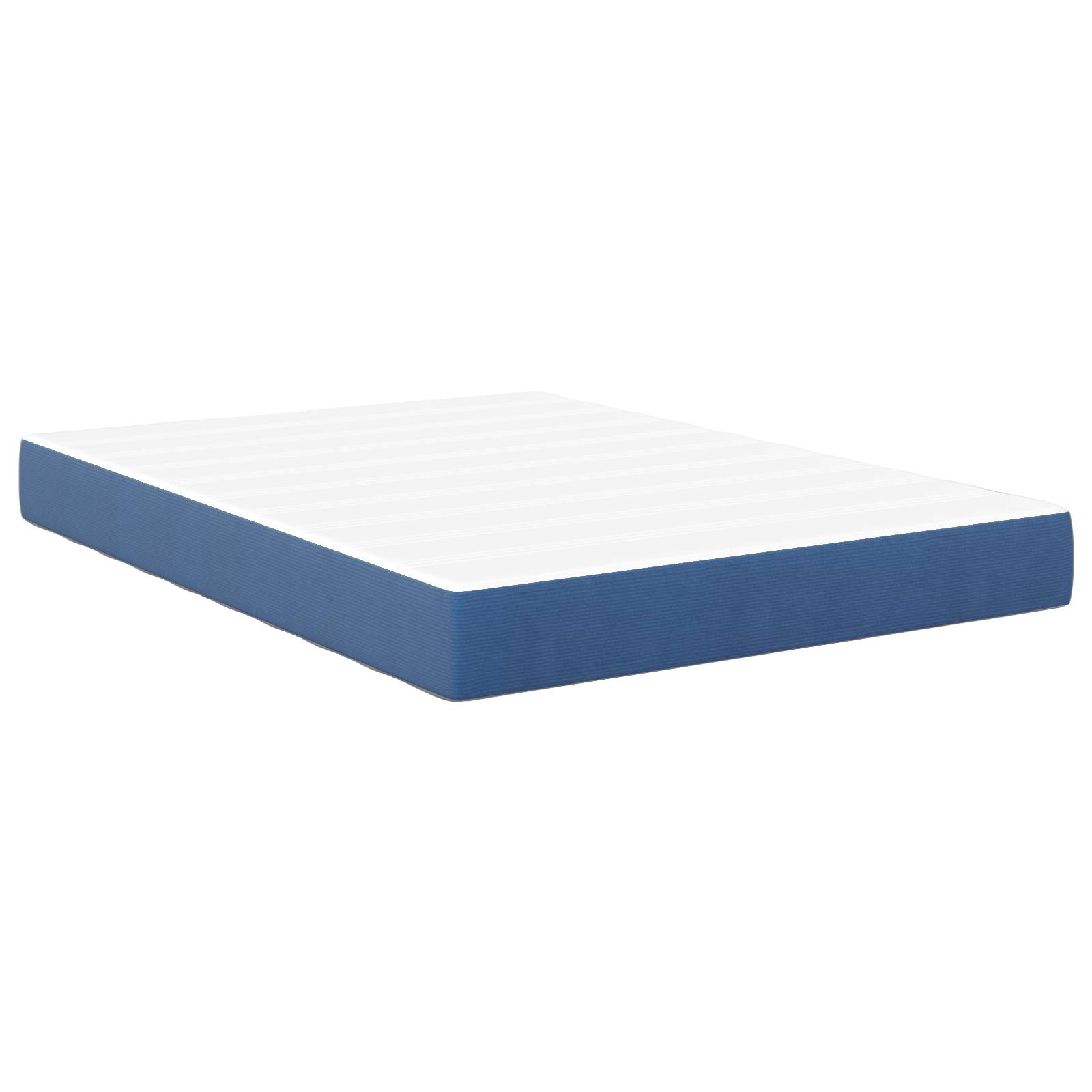 vidaXL Taschenfederkernmatratze Blau Mittelhart 140x190x20 cm Stoff