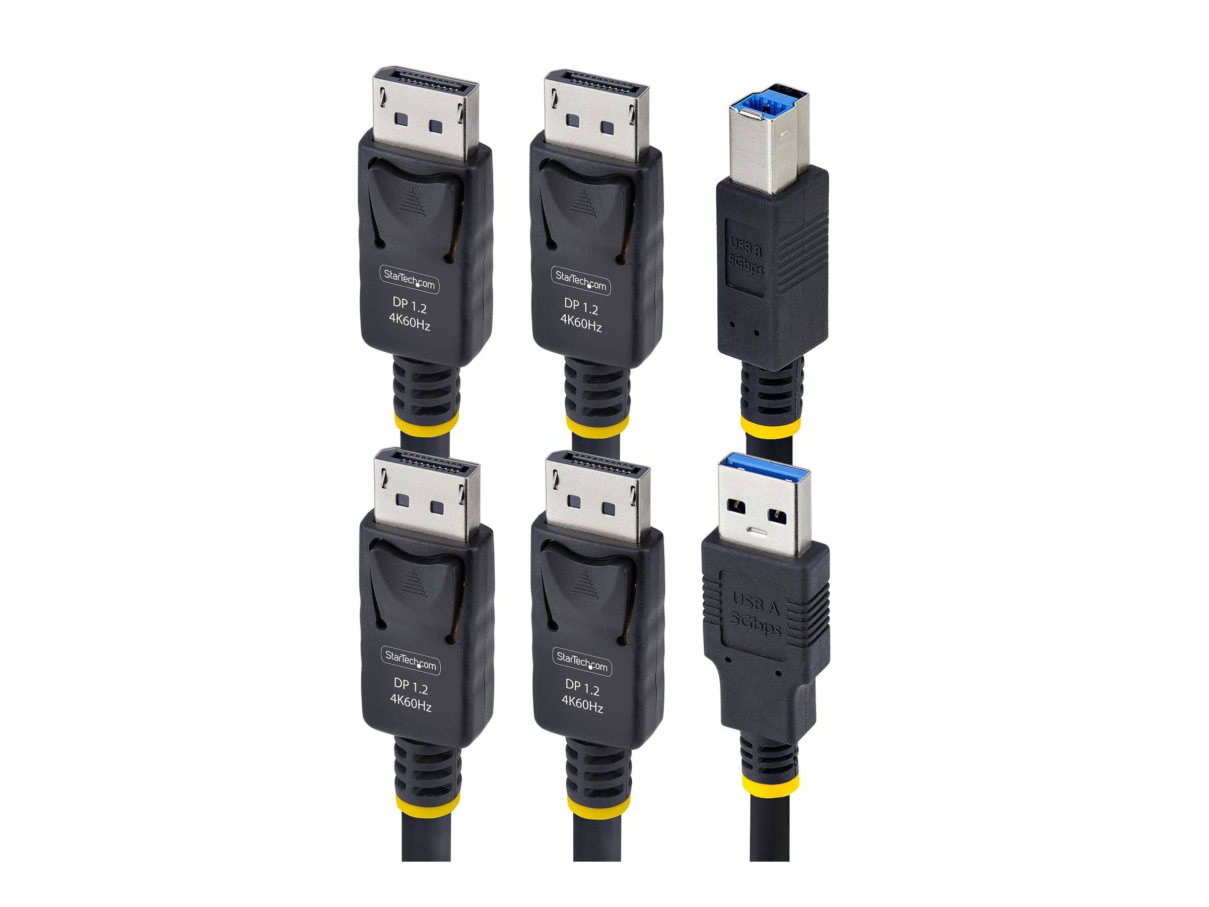 StarTech.com 6ft (1.8m) Dual-DisplayPort and USB 5Gbps KVM Cable - Tastatur- / Video- / Maus- (KVM-)