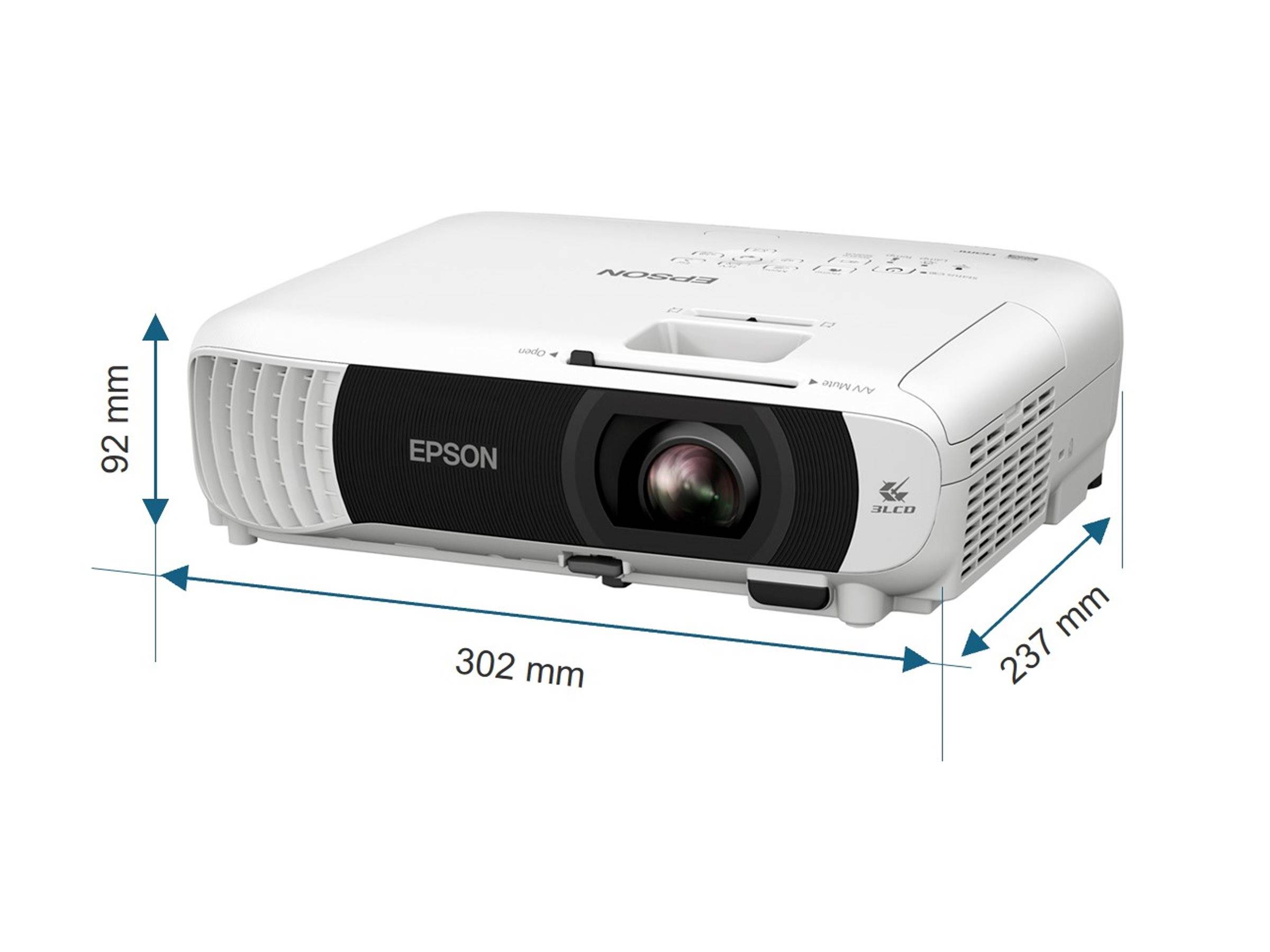 Epson EB-W55 - 3-LCD-Projektor - tragbar - 4000 lm (weiß)