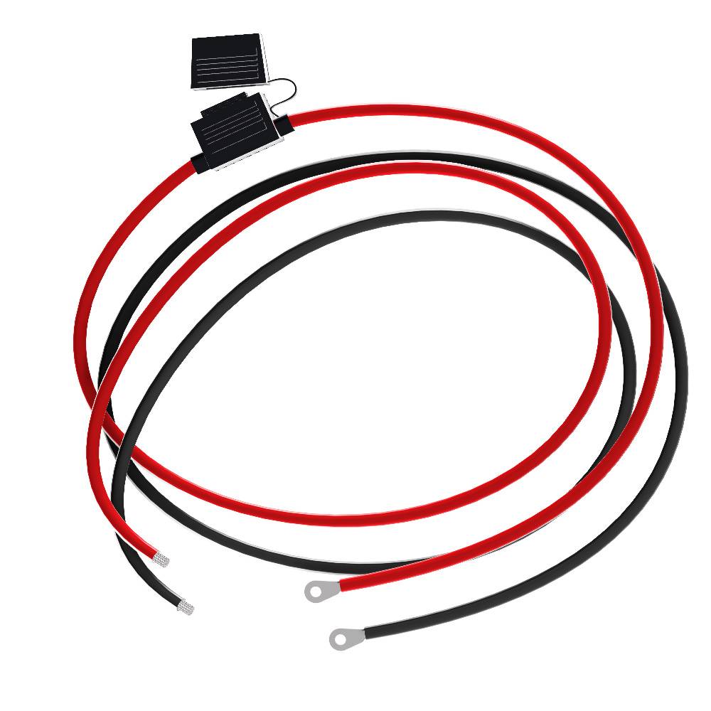 Offgridtec 1,5m 4mm² Batteriekabel M8 mit Flachsicherungshalter, 40A Sicherung und Polklemmen