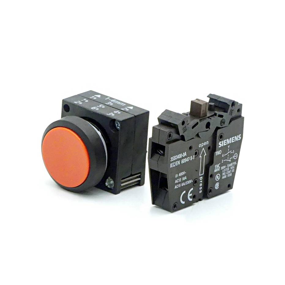Siemens 3 Stück Drucktaster 22mm rot (3SB3201-0AA21)