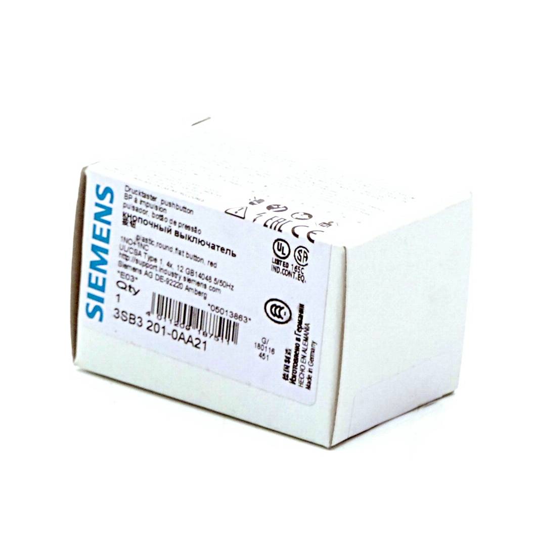 Siemens 3 Stück Drucktaster 22mm rot (3SB3201-0AA21)