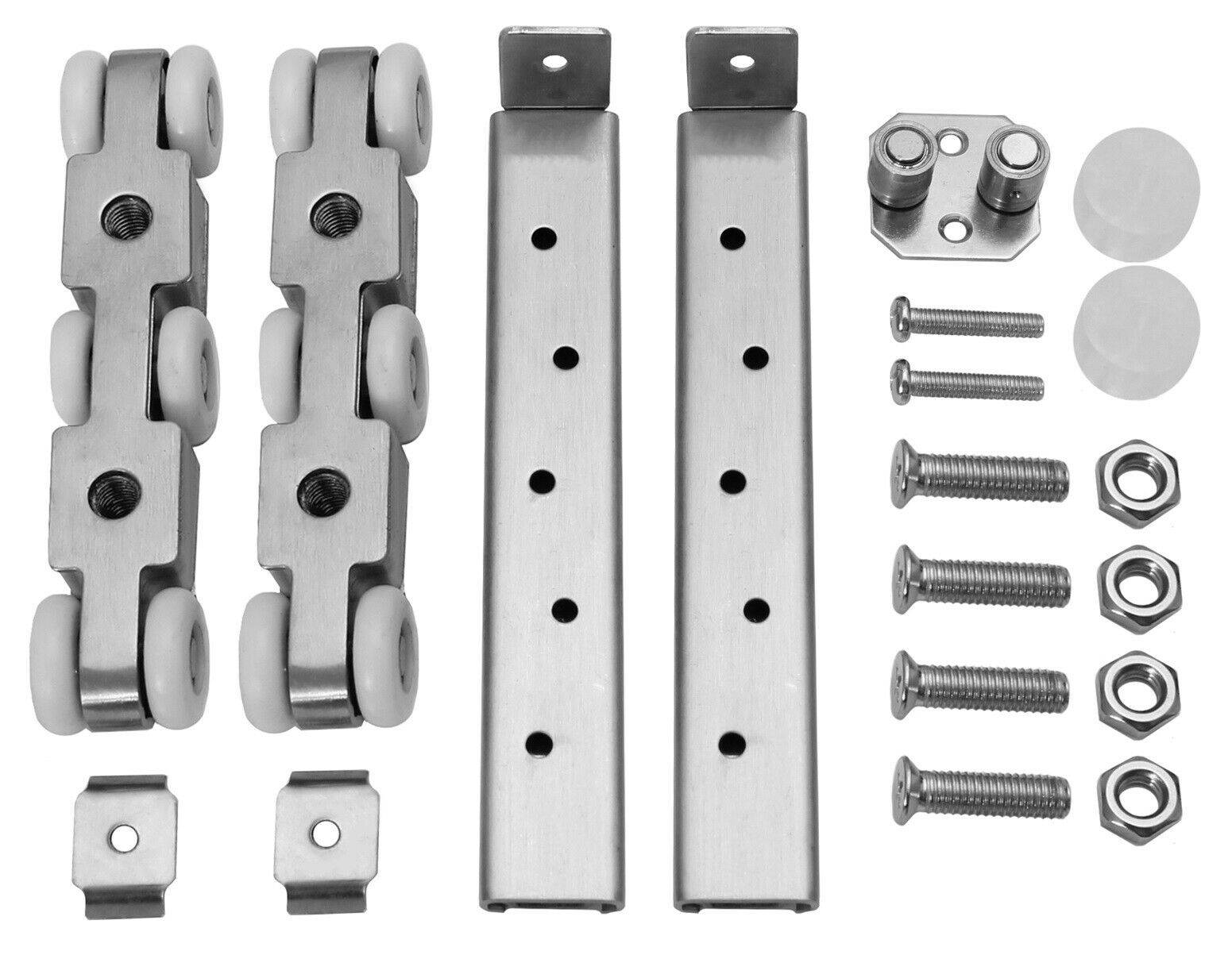 Schwerlast Schiebetür Beschlag Edelstahl Laufprofil Laufrollen Holztor Holztür 6 Rollen