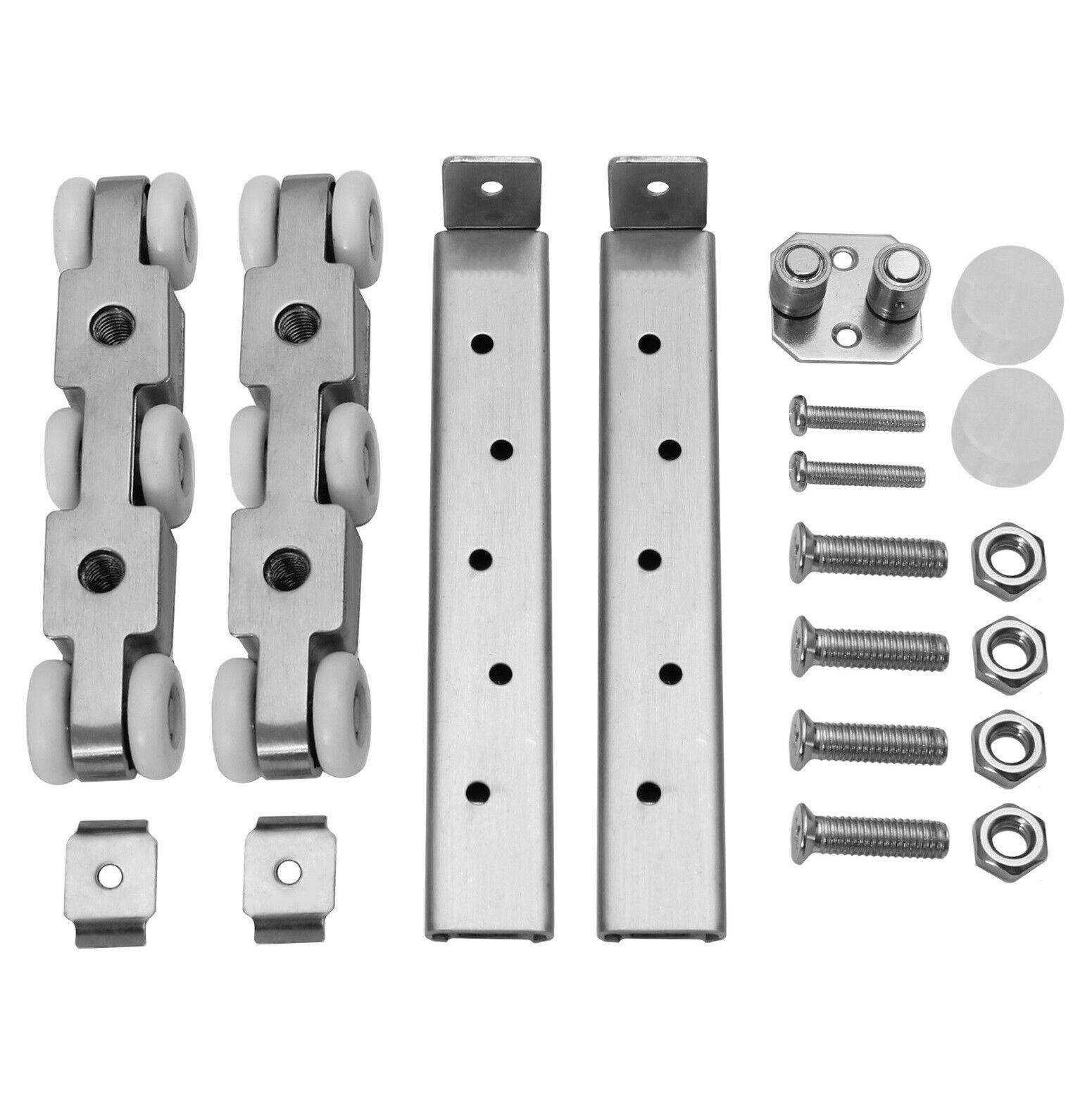 Schwerlast Schiebetür Beschlag Edelstahl Laufprofil Laufrollen Holztor Holztür 6 Rollen